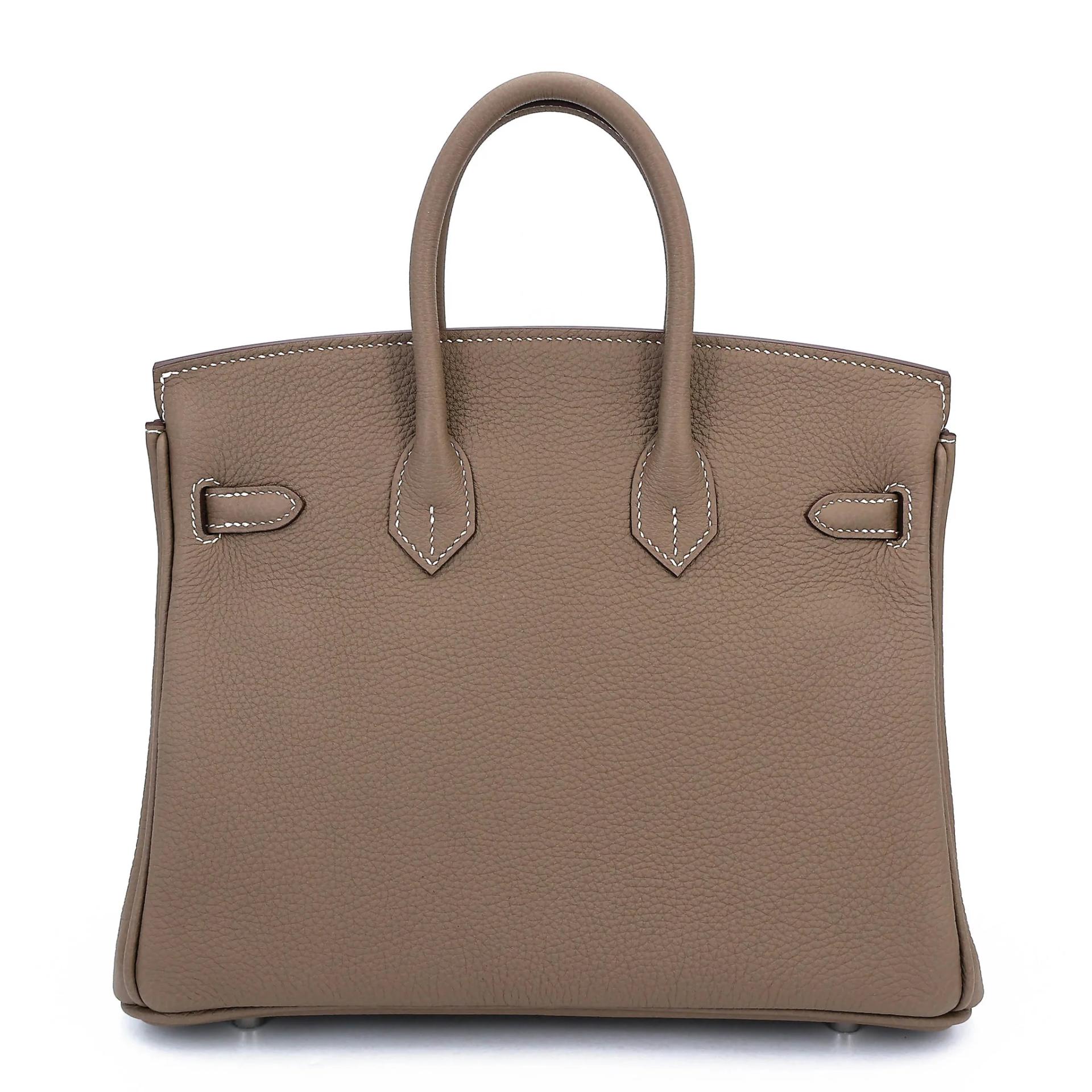 Brand New ( Rank N ) HERMÈS Birkin 25 Etoupe (18) Togo Palladium hardware K (2025) - 2