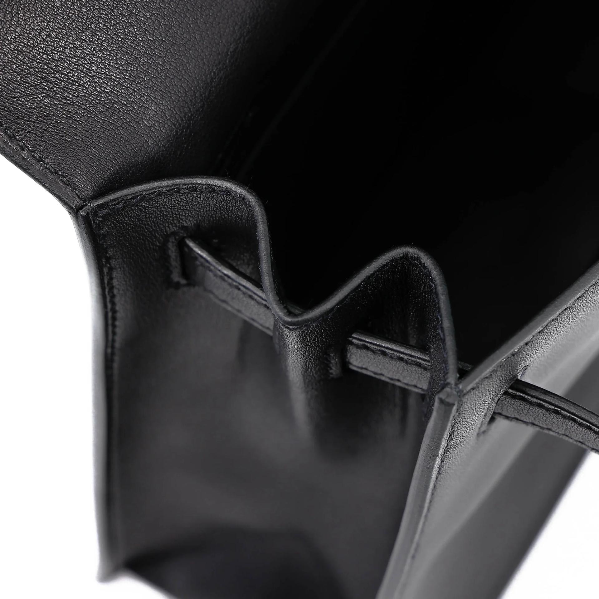 Brand New ( Rank N ) HERMÈS Kelly Danse Noir (89) Volupto calfskin Palladium hardware G (2026) - 15