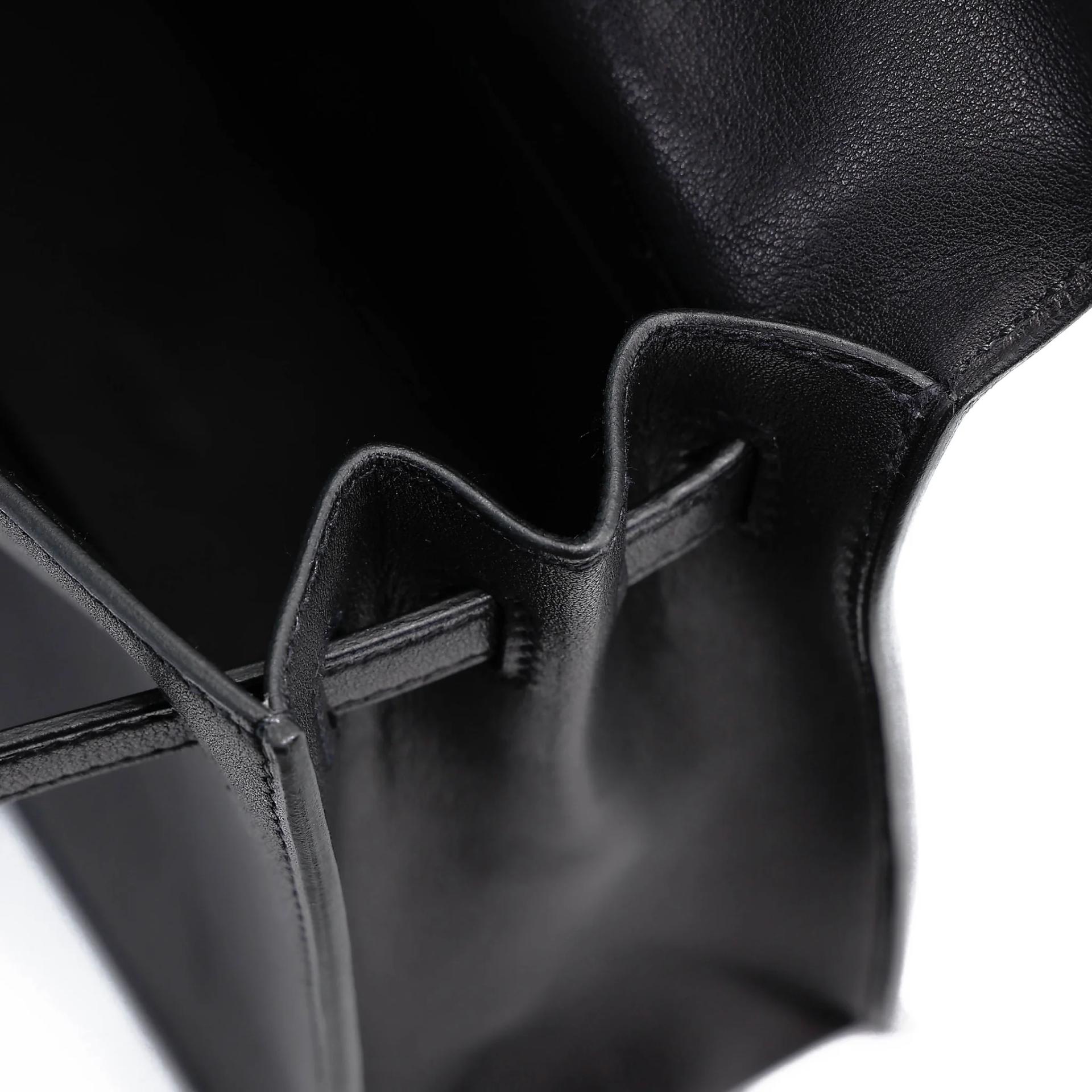 Brand New ( Rank N ) HERMÈS Kelly Danse Noir (89) Volupto calfskin Palladium hardware G (2026) - 14
