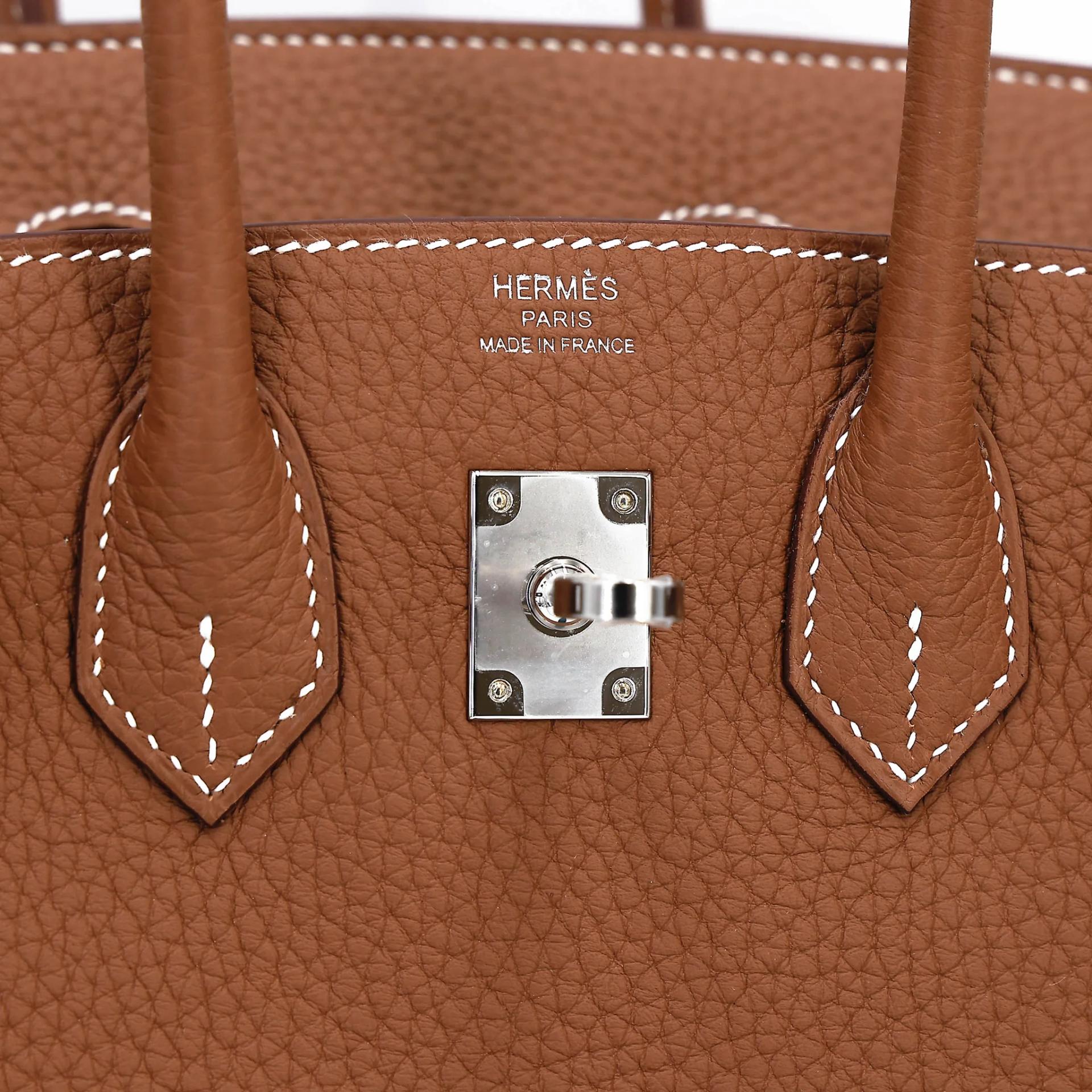 Brand New ( Rank N ) HERMÈS Birkin 25 Gold (37) Togo Palladium hardware G (2026) - 10