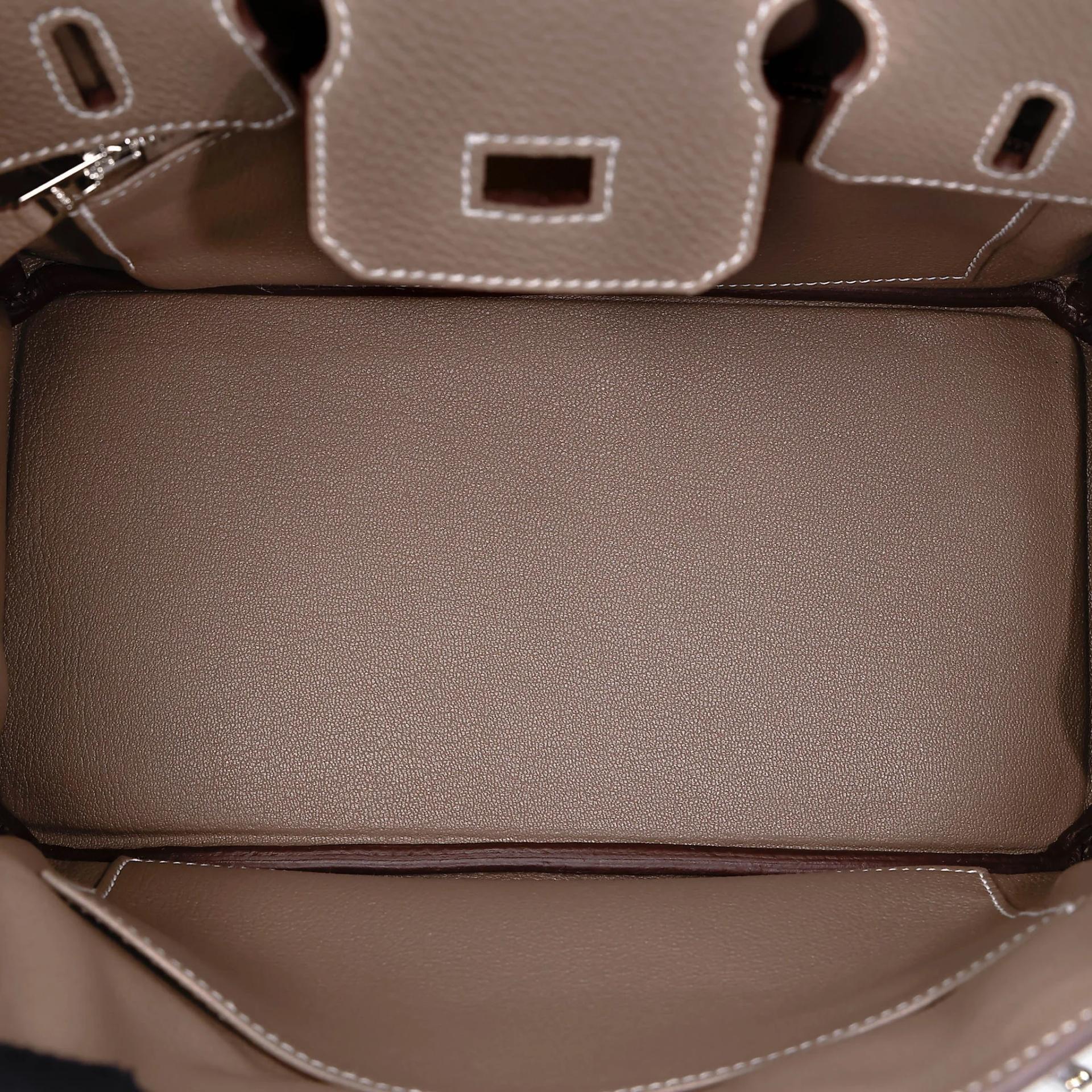 Brand New ( Rank N ) HERMÈS Birkin 25 Etoupe (18) Togo Palladium hardware K (2025) - 17
