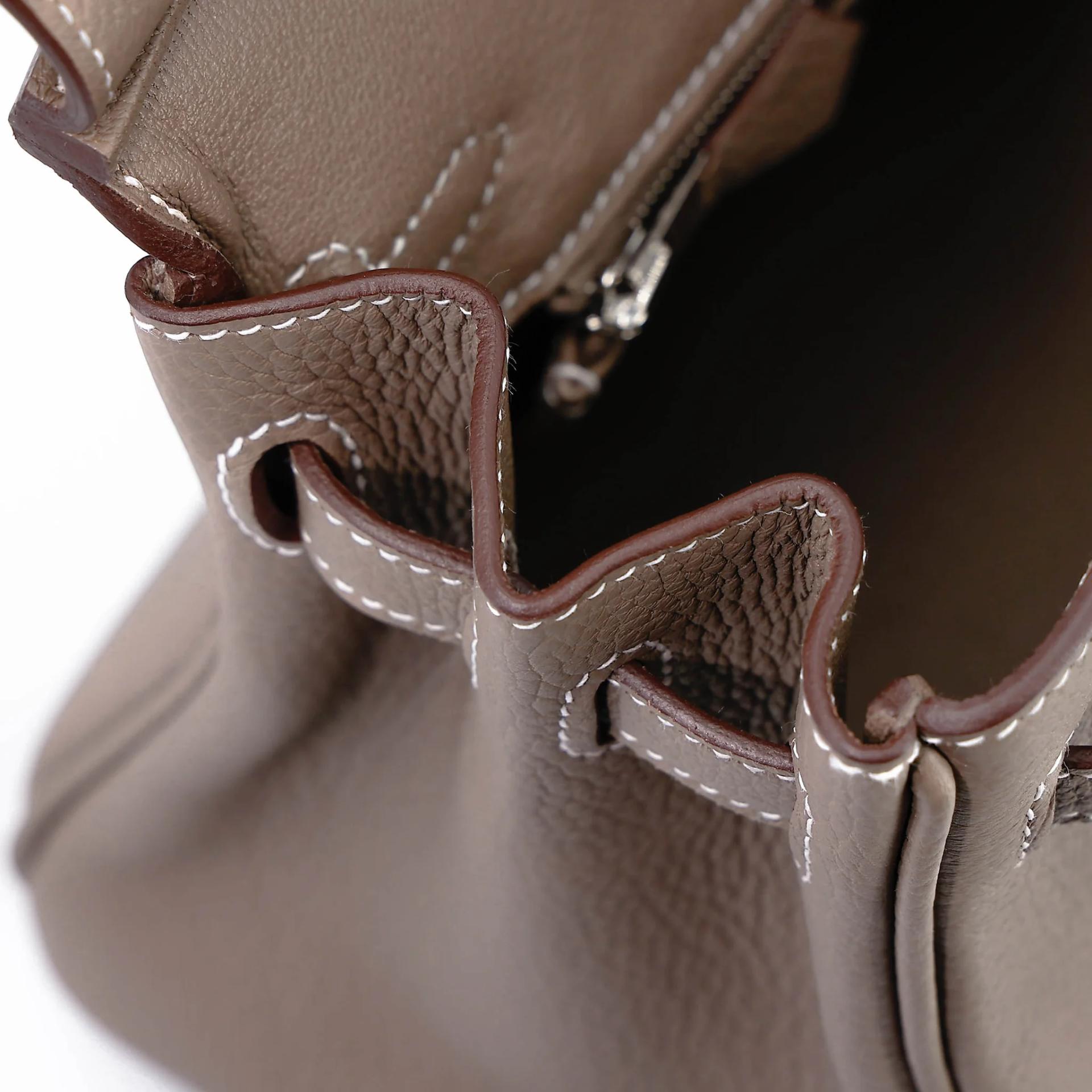 Brand New ( Rank N ) HERMÈS Birkin 25 Etoupe (18) Togo Palladium hardware K (2025) - 16