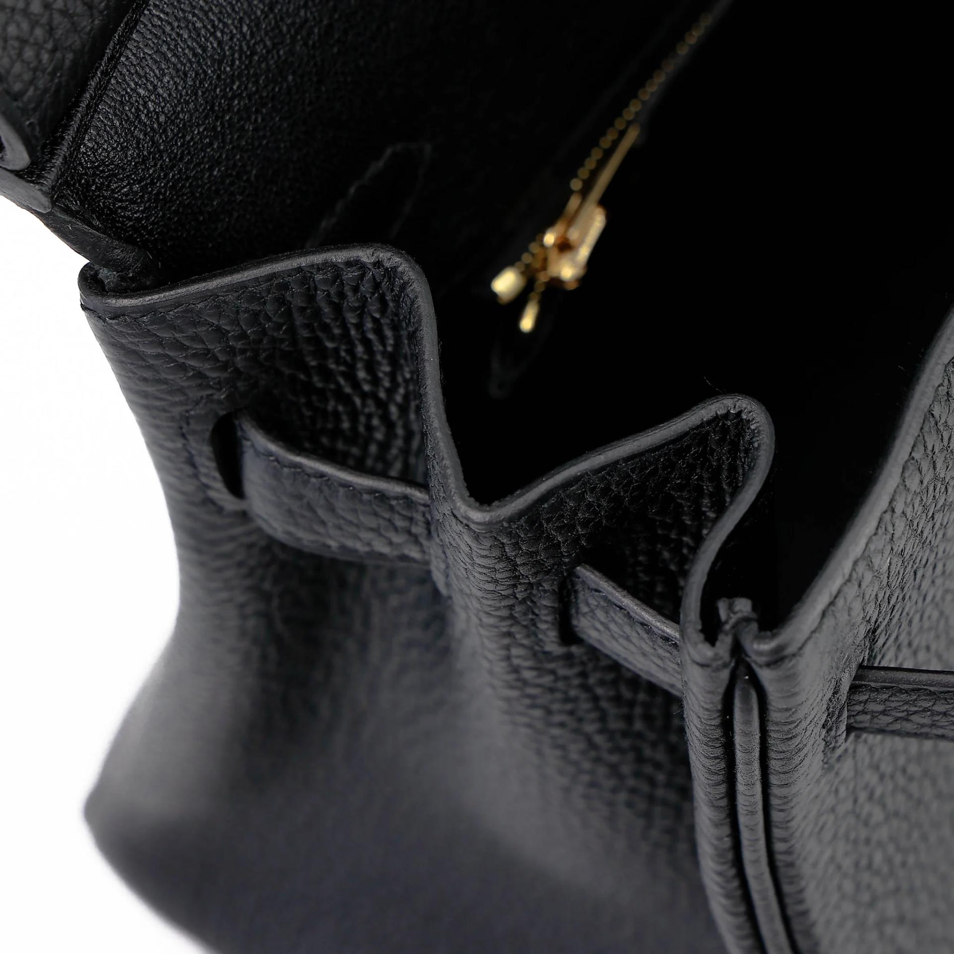 Brand New ( Rank N ) HERMÈS Birkin 25 Noir (89) Togo Gold hardware K (2025) - 15