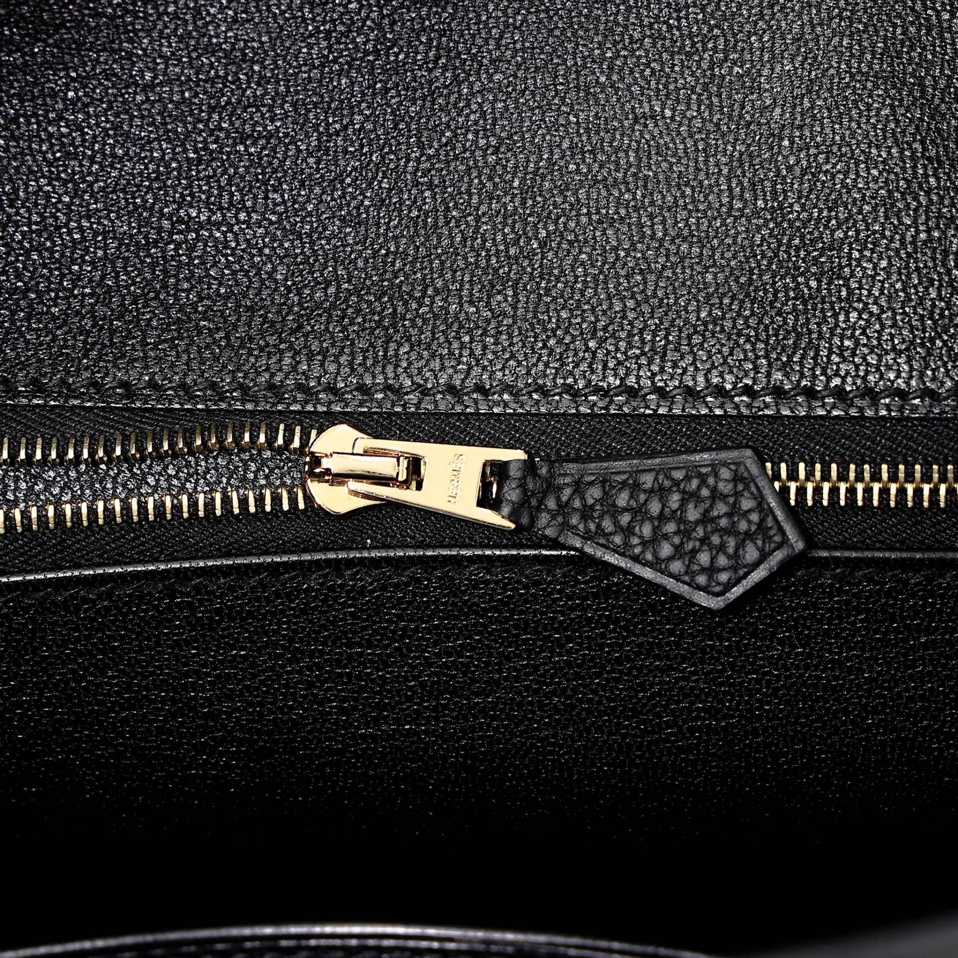 Brand New ( Rank N ) HERMÈS Birkin 25 Noir (89) Togo Gold hardware K (2025) - 11