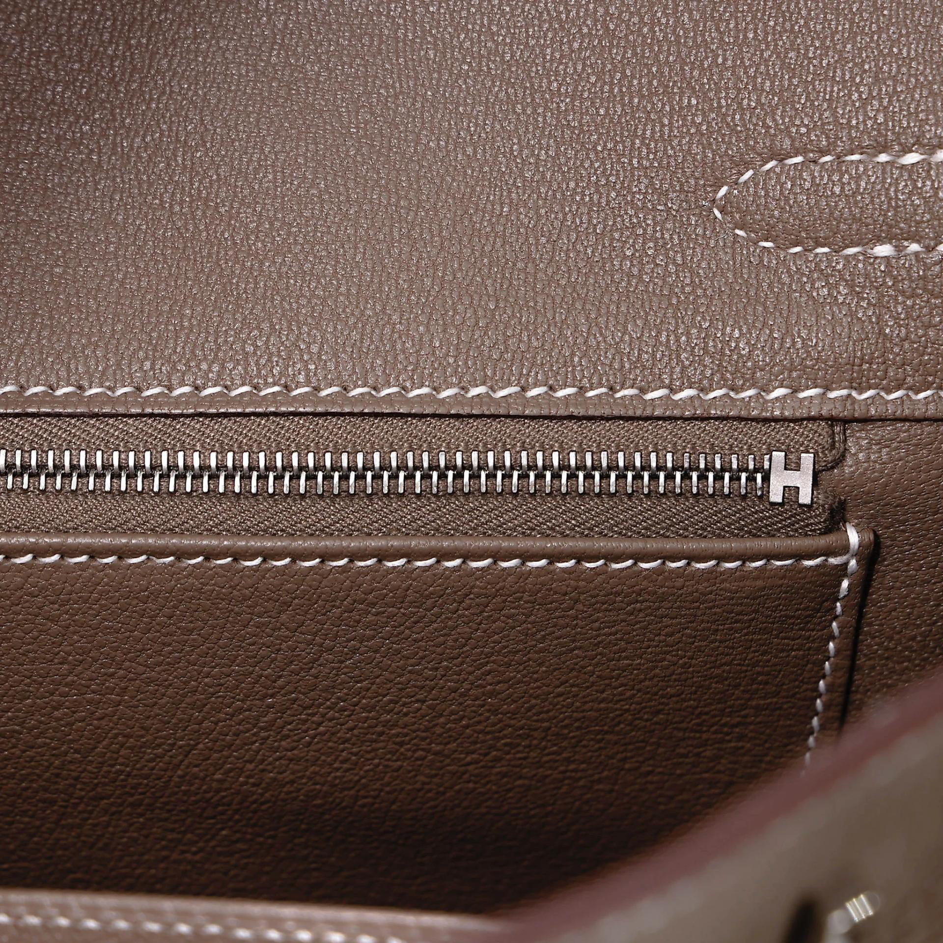 Brand New ( Rank N ) HERMÈS Birkin 25 Etoupe (18) Togo Palladium hardware K (2025) - 13