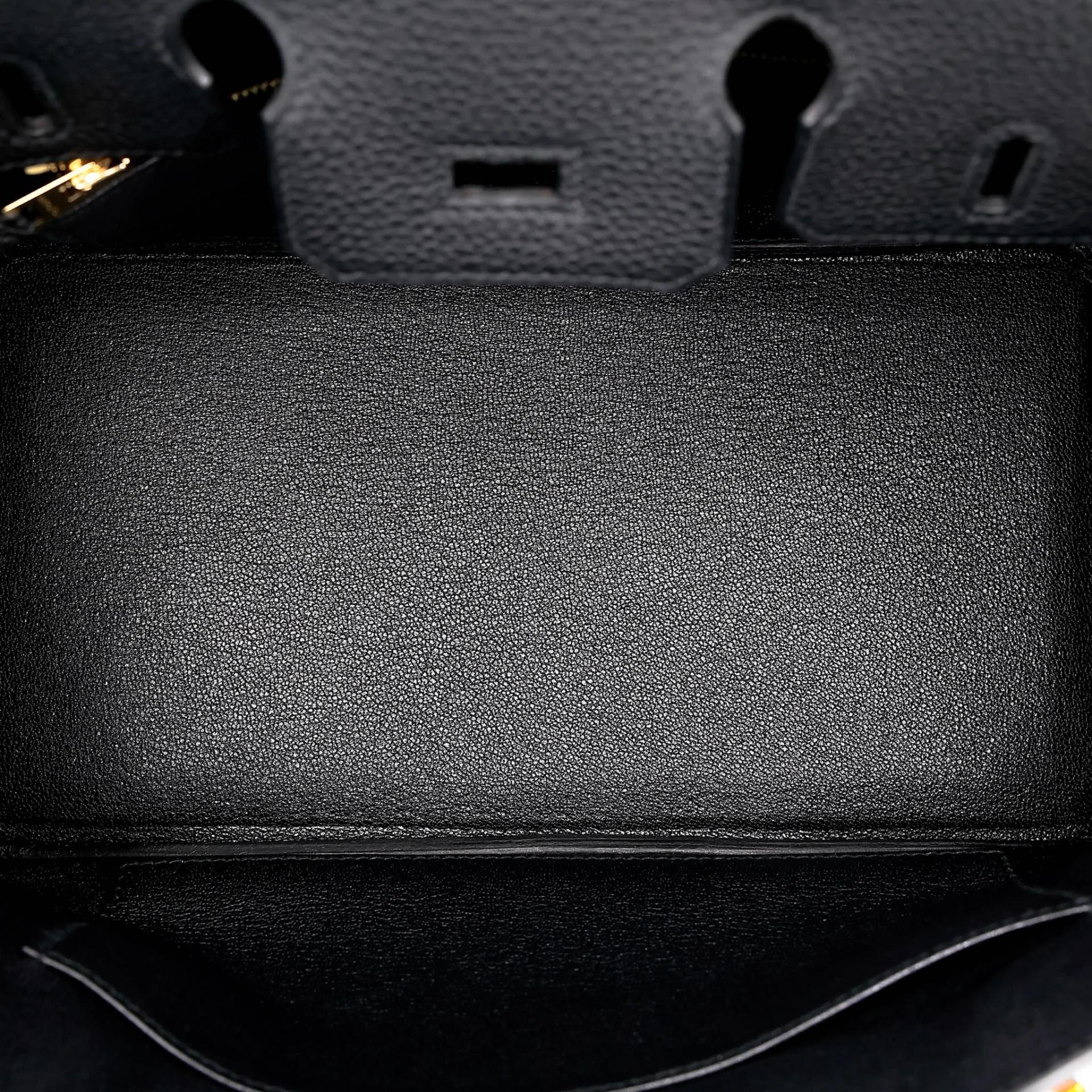 Brand New ( Rank N ) HERMÈS Birkin 25 Noir (89) Togo Gold hardware K (2025) - 16
