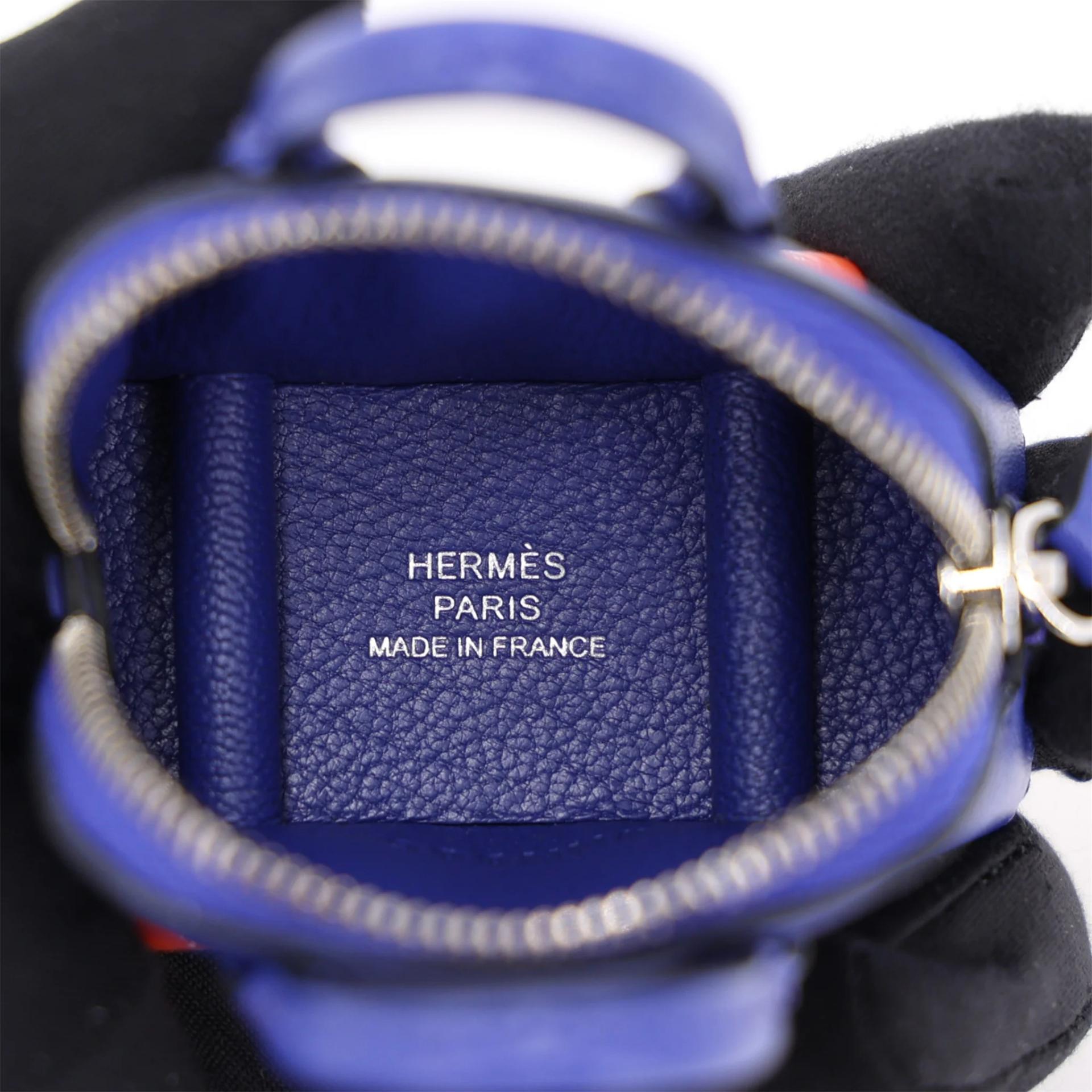 Unused ( Rank NS ) HERMÈS Bolide On Wheels Bleu Electrique (7T) Orange (93) Tadelakt Palladium hardware W (2024) - 9