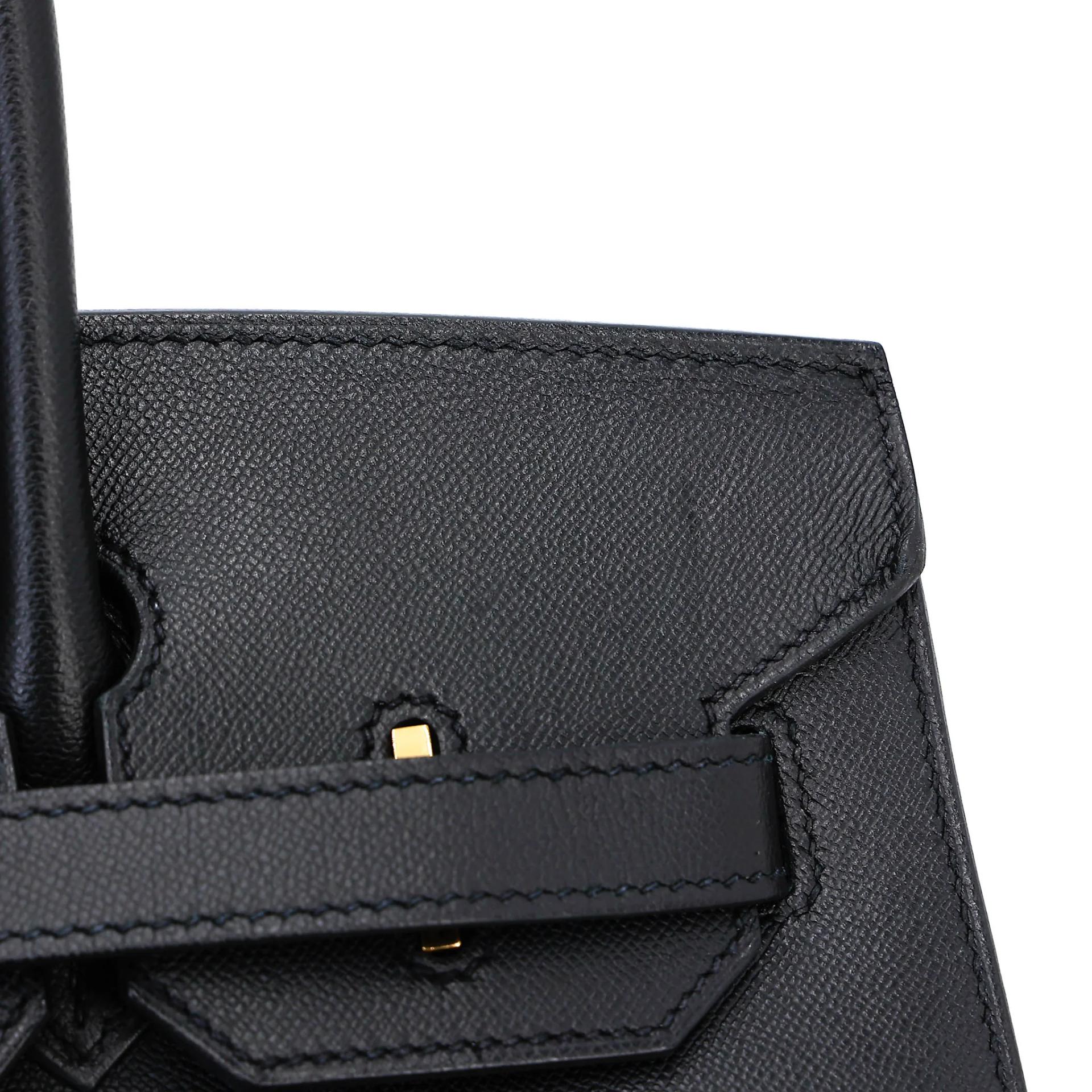 Very Good ( Rank A) HERMÈS Birkin 30 Sellier Noir (89) Madame Gold hardware D (2019) - 16