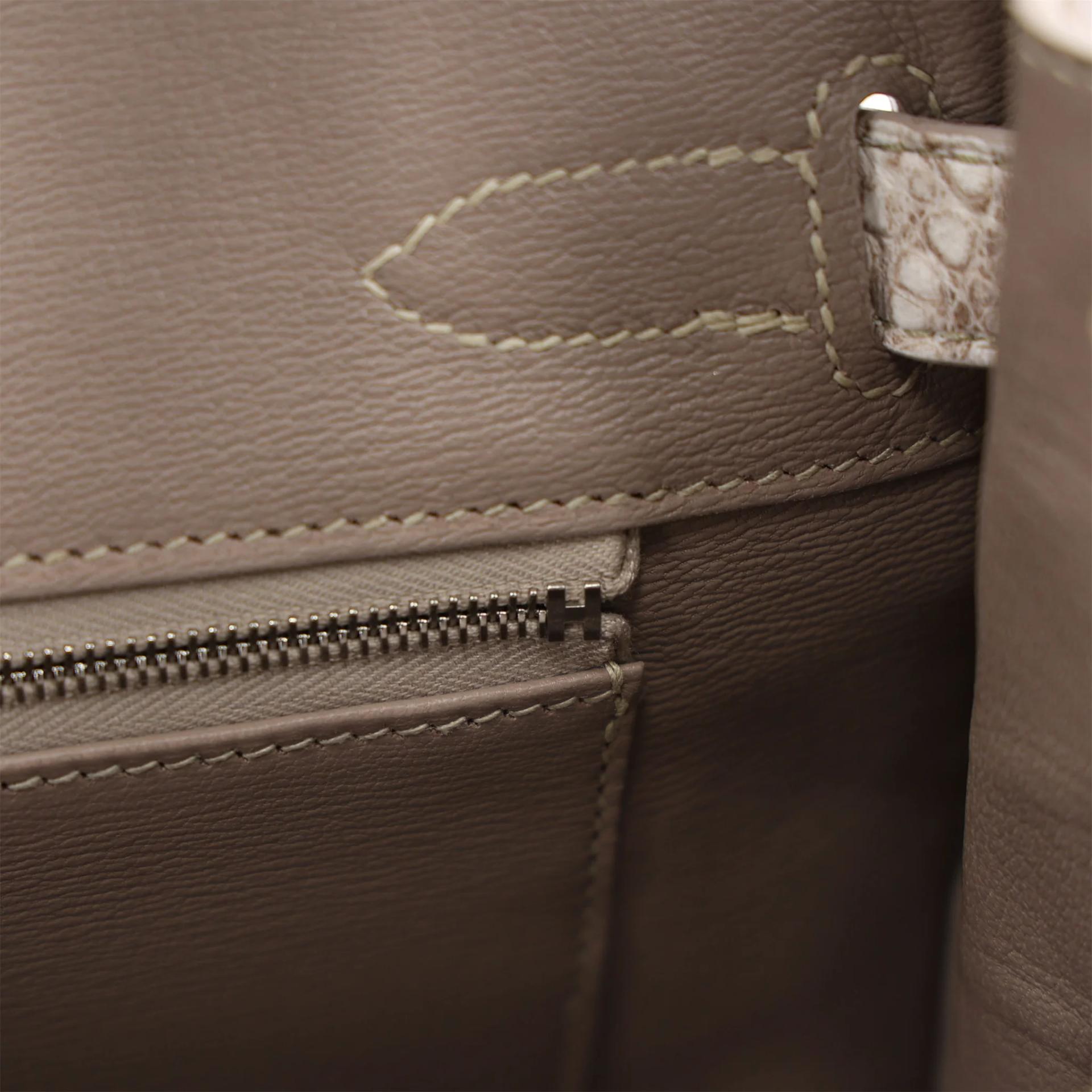 Brand New ( Rank N ) HERMÈS Limited Edition Birkin 30 Himalaya Himalaya Matte Niloticus Crocodile Palladium hardware K (2025) - 15