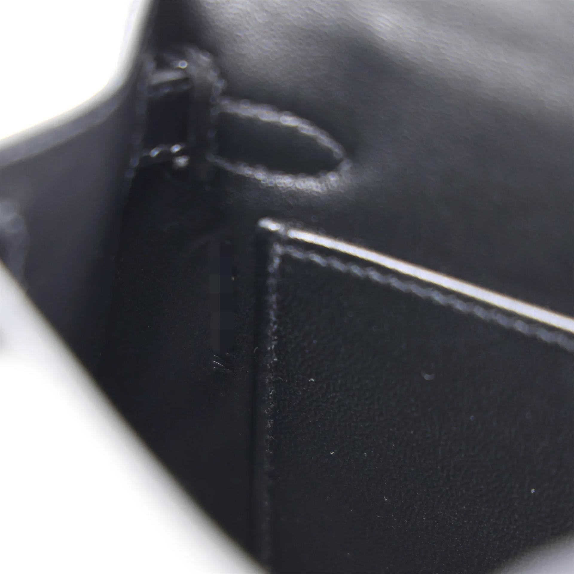 Unused ( Rank NS ) HERMÈS Limited Edition Mini Kelly II Cloute Noir (89) Box-calf Palladium hardware W (2024) - 13
