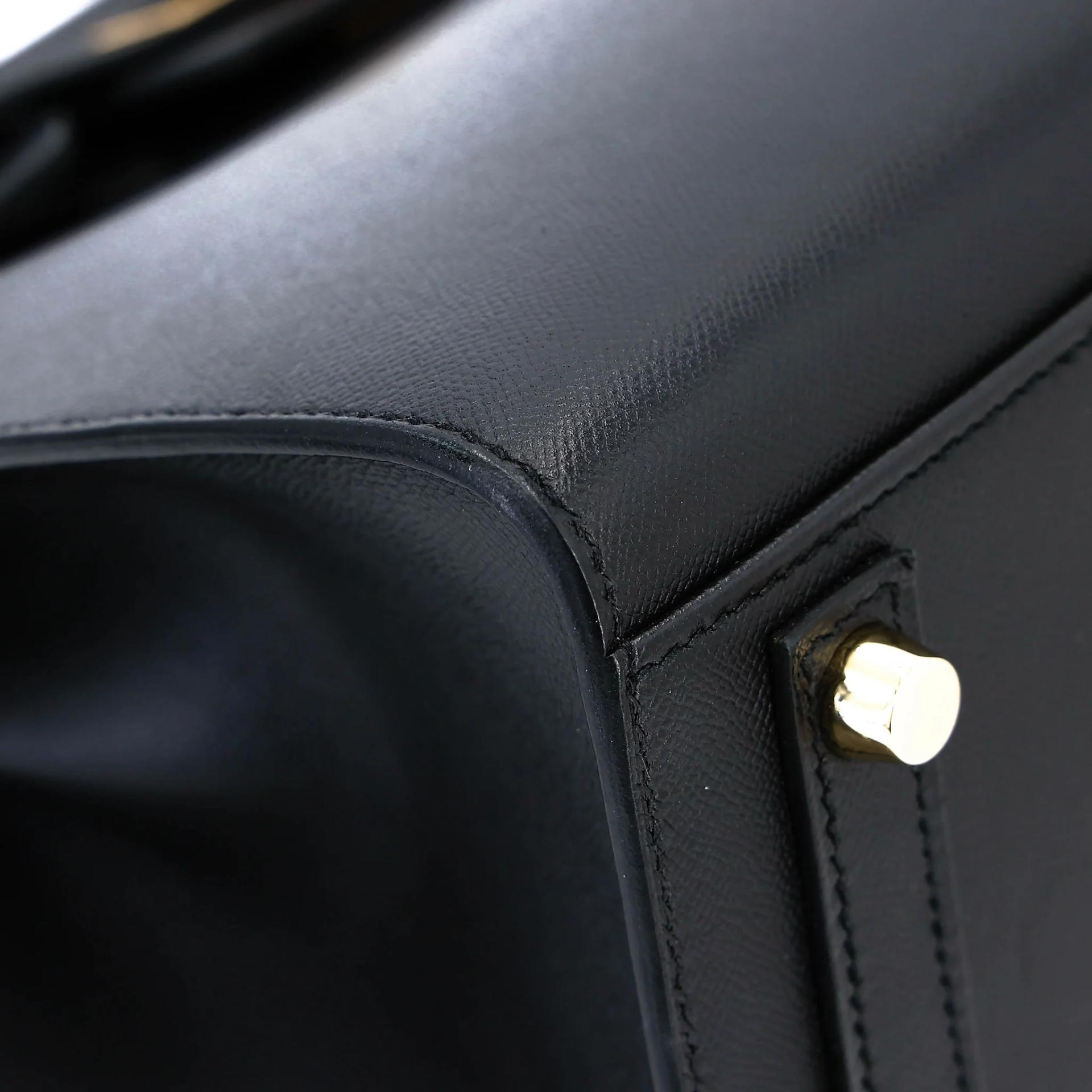 Very Good ( Rank A) HERMÈS Birkin 30 Sellier Noir (89) Madame Gold hardware D (2019) - 9