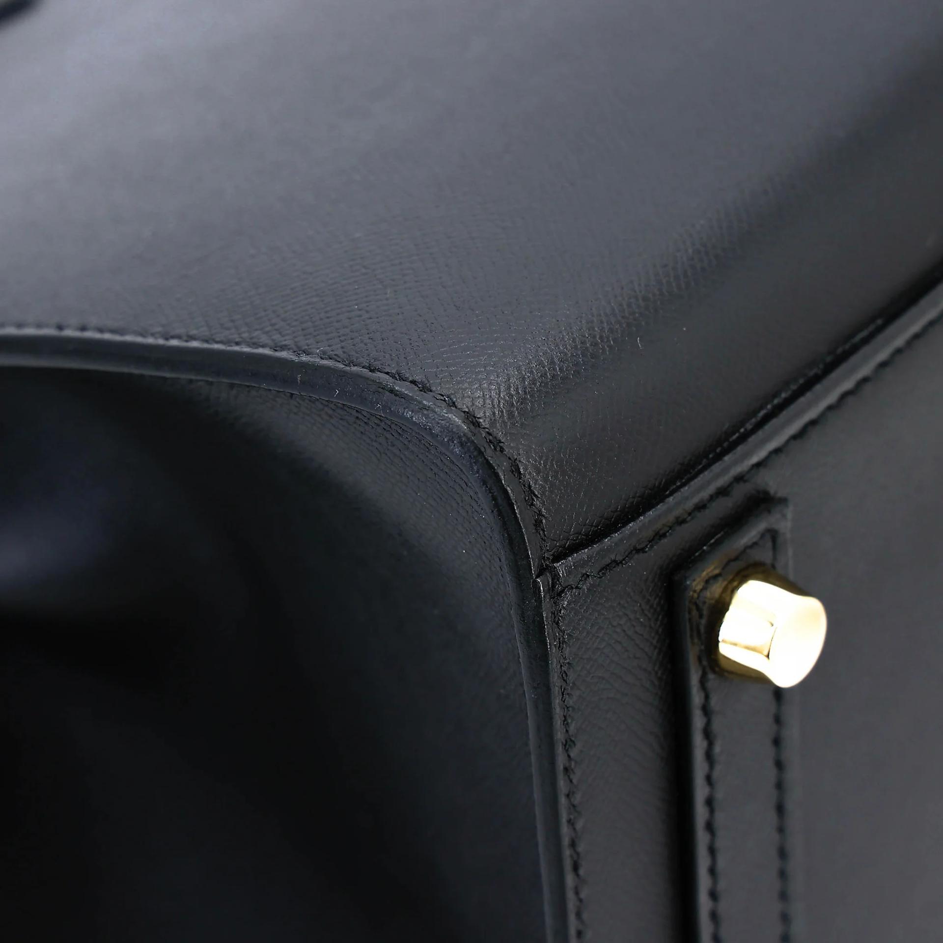 Very Good ( Rank A) HERMÈS Birkin 30 Sellier Noir (89) Madame Gold hardware D (2019) - 11
