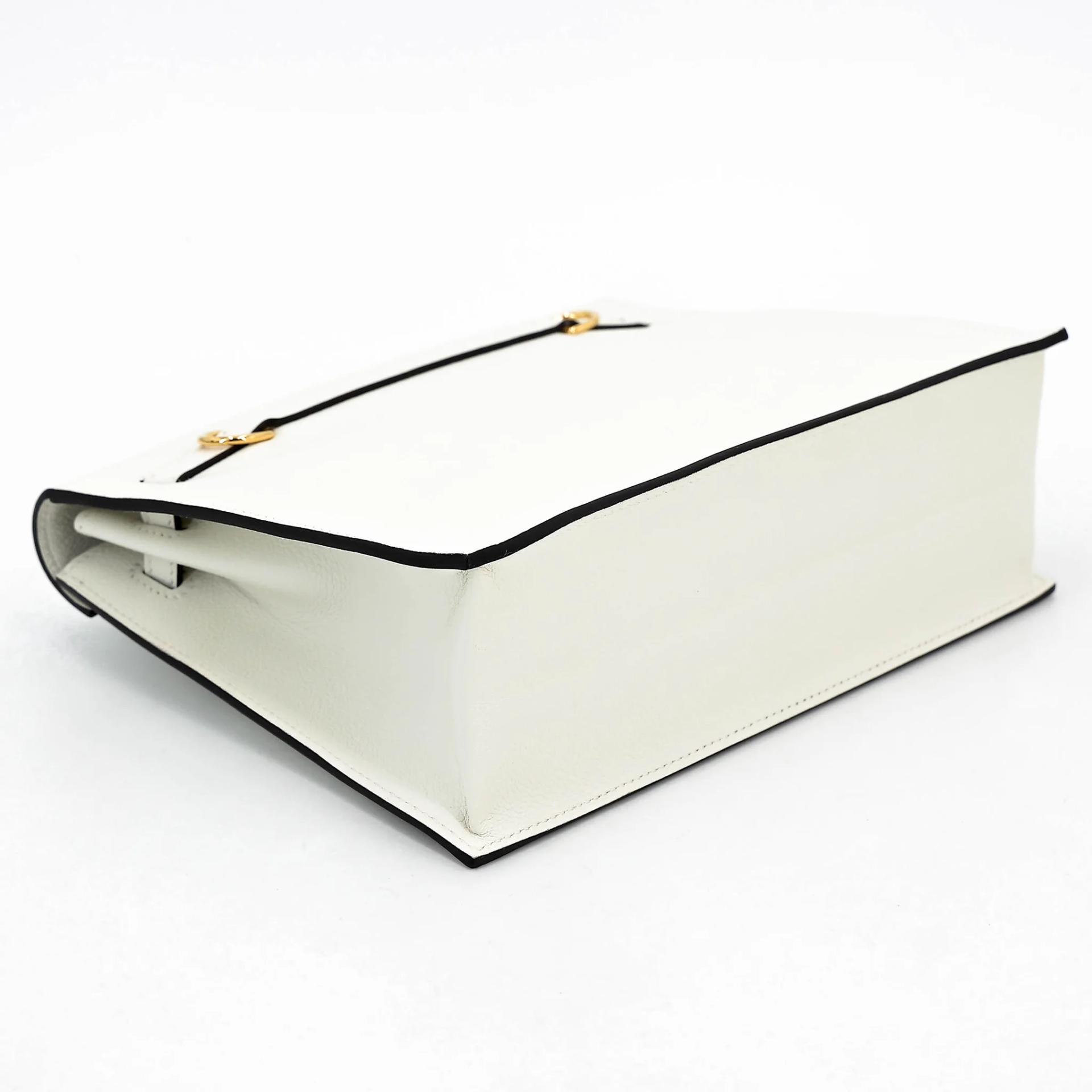 Excellent ( Rank SA ) HERMÈS Kelly Danse Verso White (01) Kraft (2H) Evercolor Gold hardware W (2024) - 6