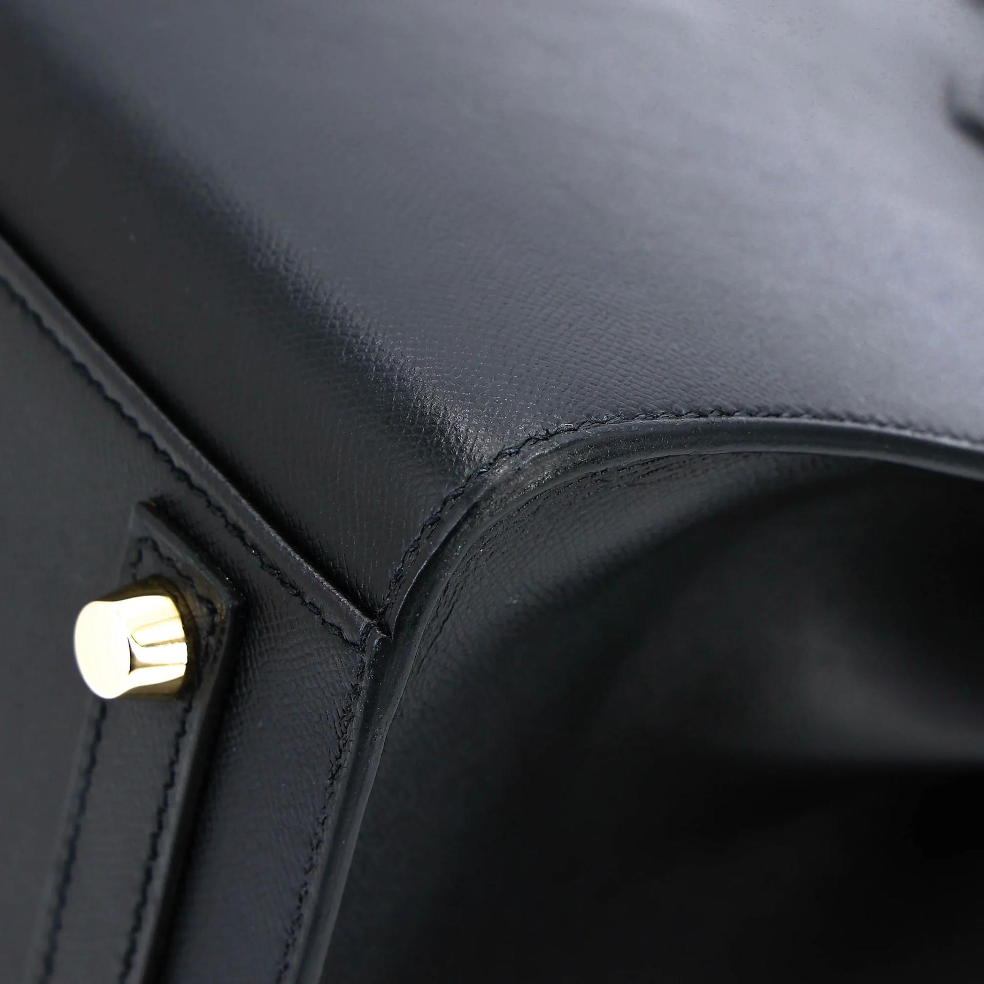 Very Good ( Rank A) HERMÈS Birkin 30 Sellier Noir (89) Madame Gold hardware D (2019) - 10