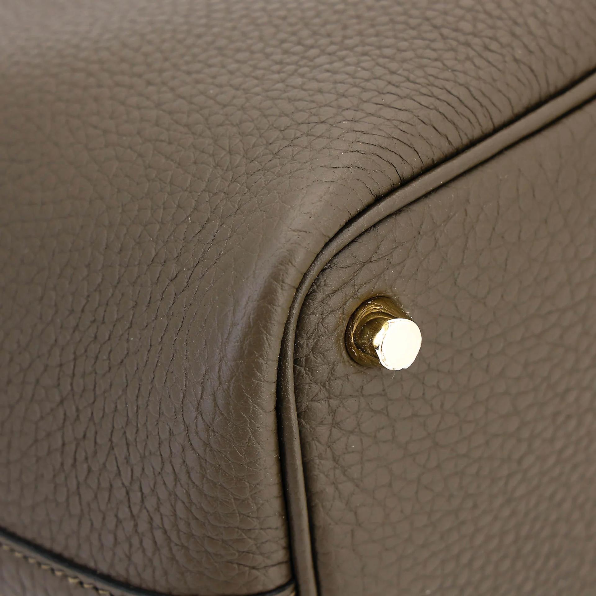 Brand New ( Rank N ) HERMÈS Picotin Lock PM Vert Loden (V8) Clemence Gold hardware G (2026) - 8