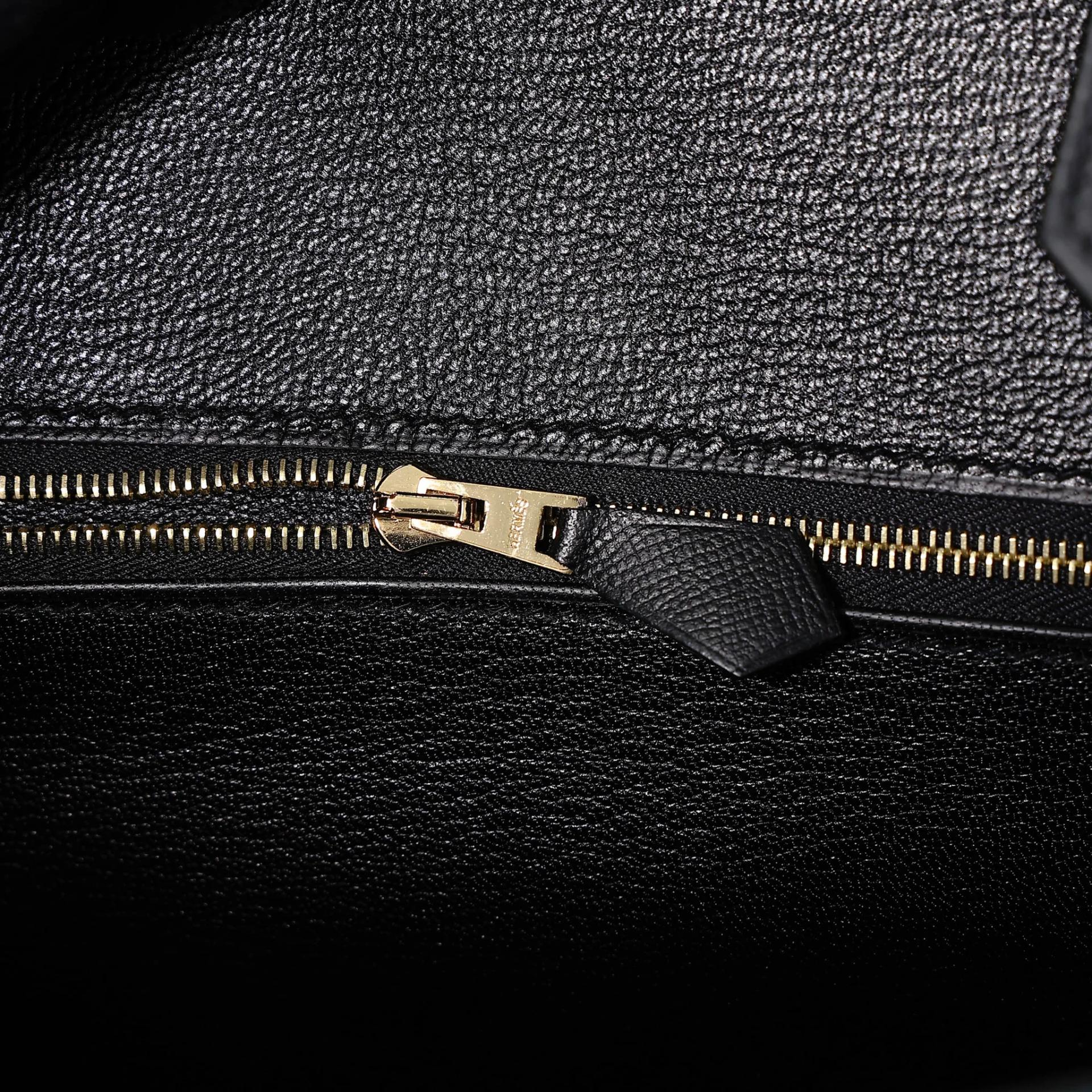 Very Good ( Rank A) HERMÈS Birkin 30 Sellier Noir (89) Madame Gold hardware D (2019) - 23