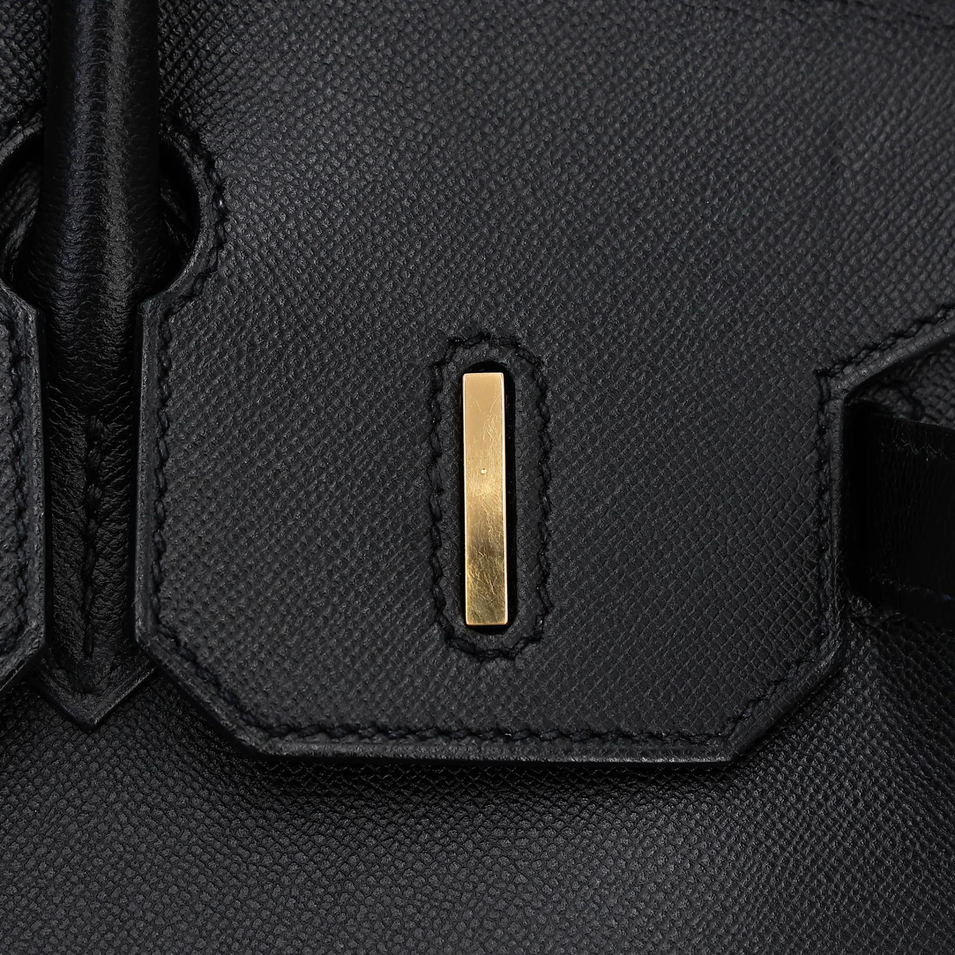 Very Good ( Rank A) HERMÈS Birkin 30 Sellier Noir (89) Madame Gold hardware D (2019) - 18