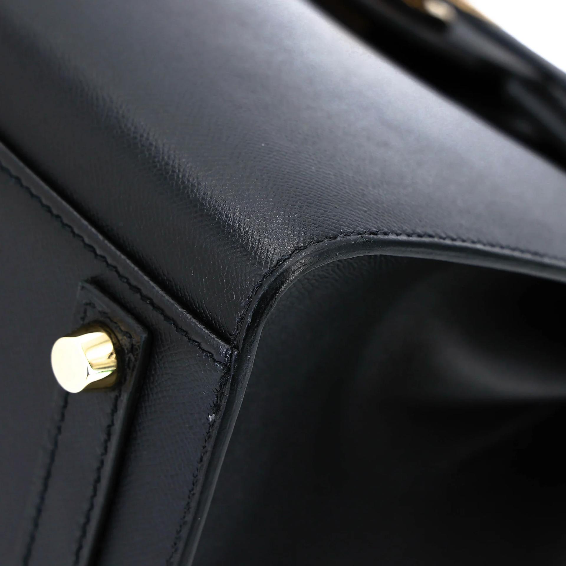 Very Good ( Rank A) HERMÈS Birkin 30 Sellier Noir (89) Madame Gold hardware D (2019) - 8