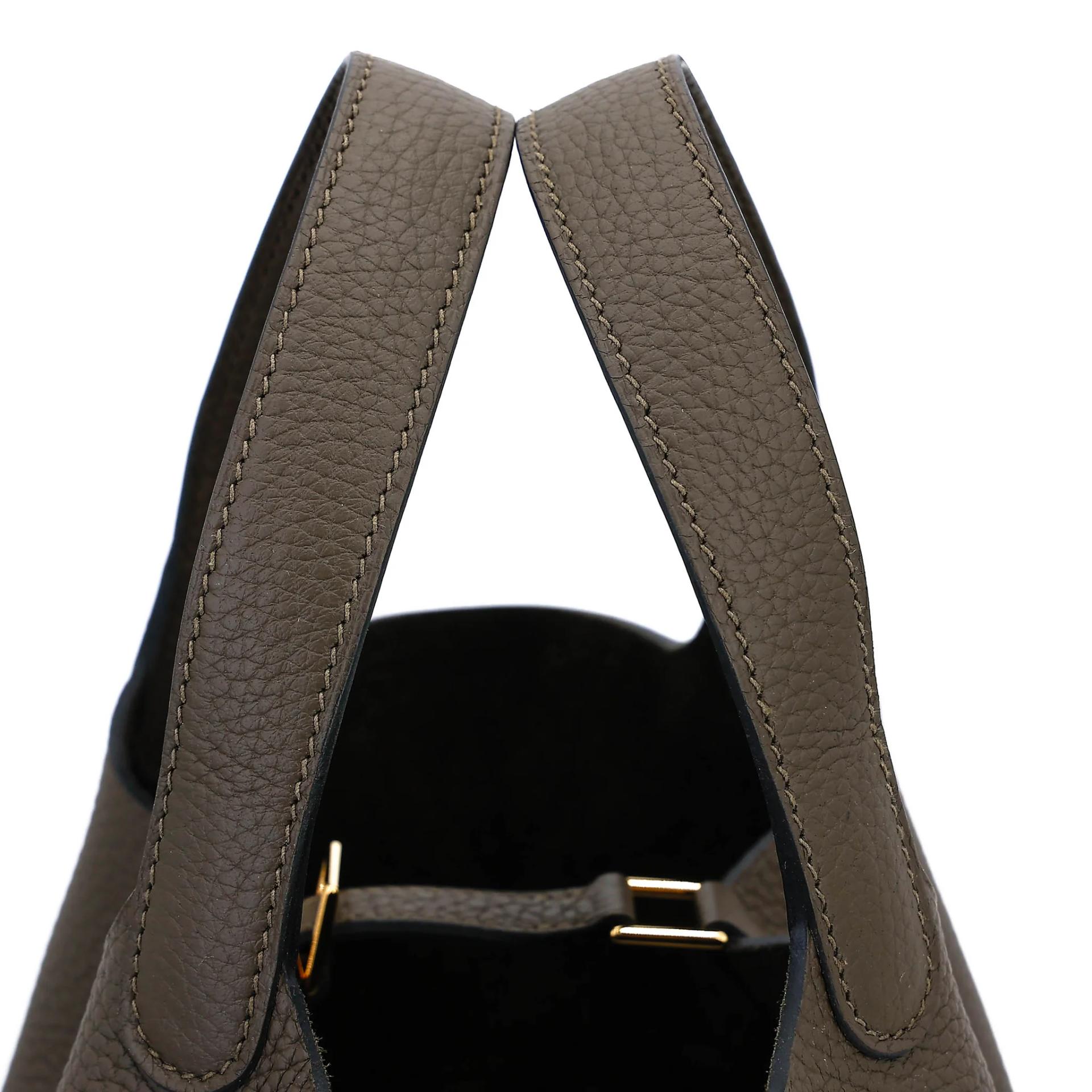 Brand New ( Rank N ) HERMÈS Picotin Lock PM Vert Loden (V8) Clemence Gold hardware G (2026) - 3