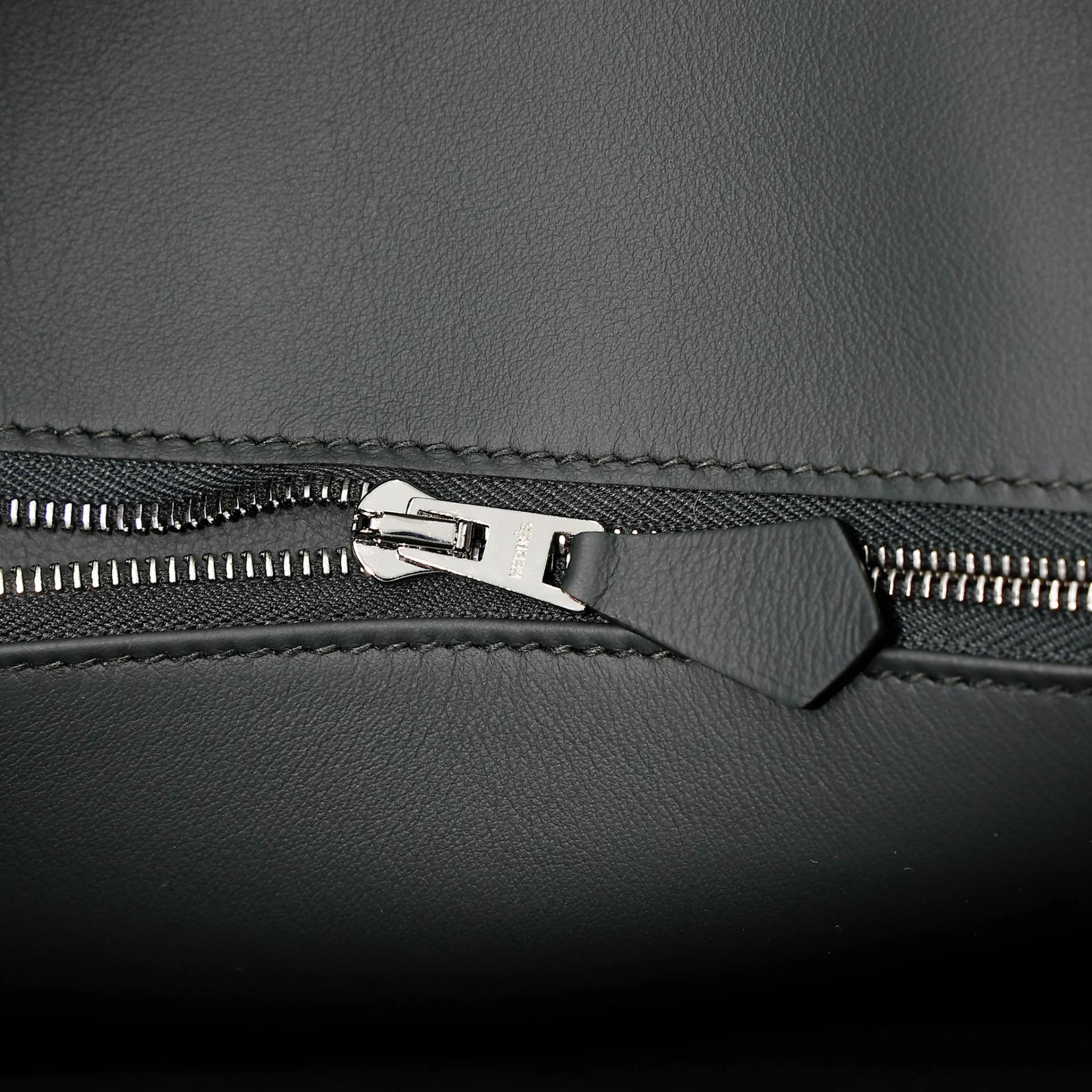 Brand New ( Rank N ) HERMÈS Birkin 25 Vert Mangrove (Q0) Vert Amande (63) Swift Toile H canvas Palladium hardware G (2026) - 11