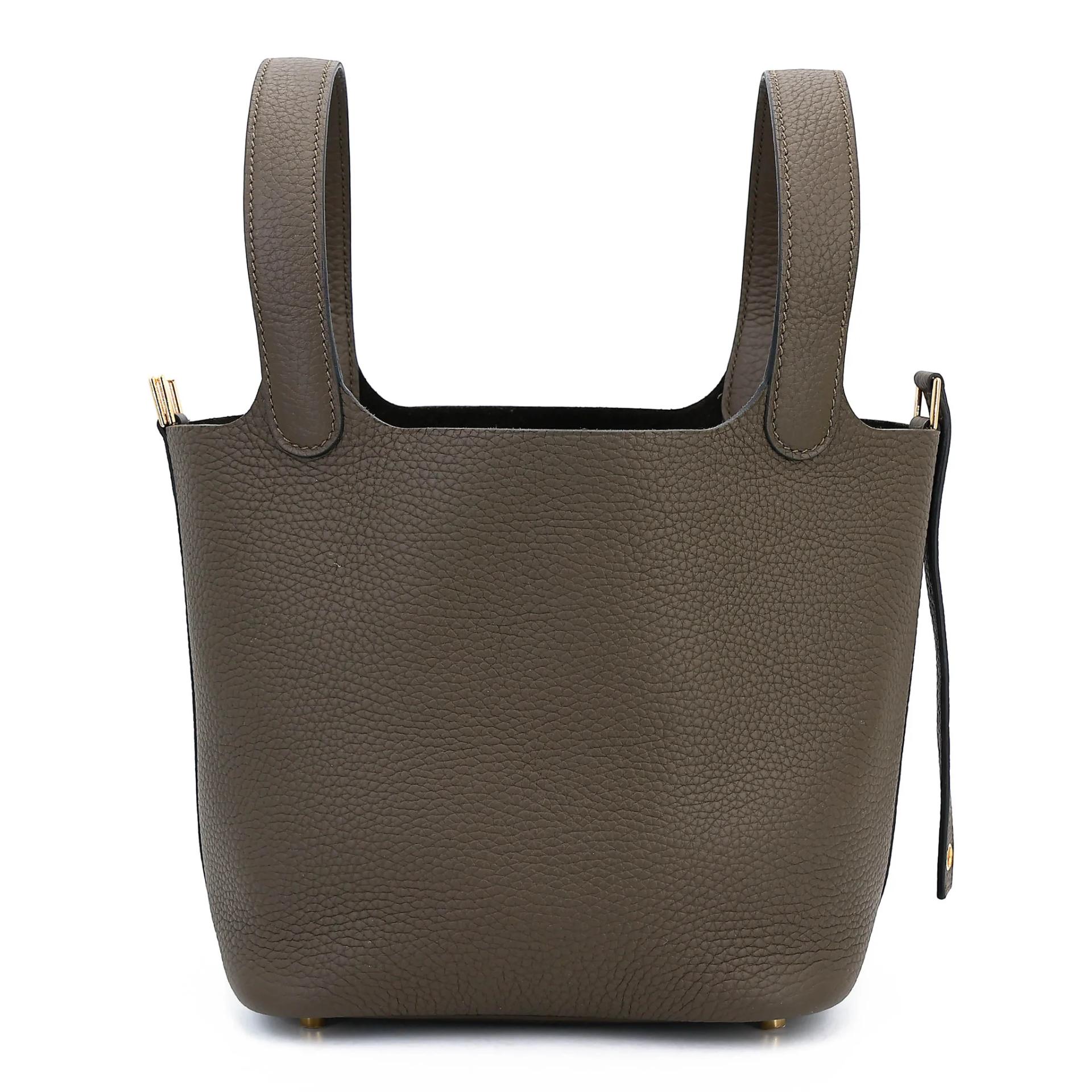 Brand New ( Rank N ) HERMÈS Picotin Lock PM Vert Loden (V8) Clemence Gold hardware G (2026) - 4