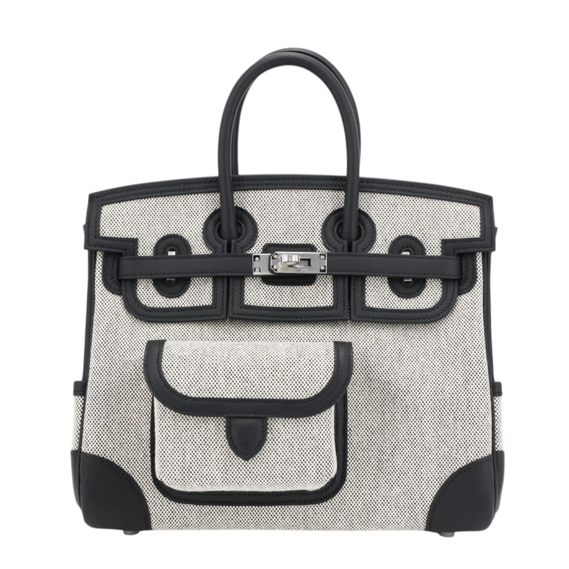 Birkin Cargo 25 Noir (89) Ecru