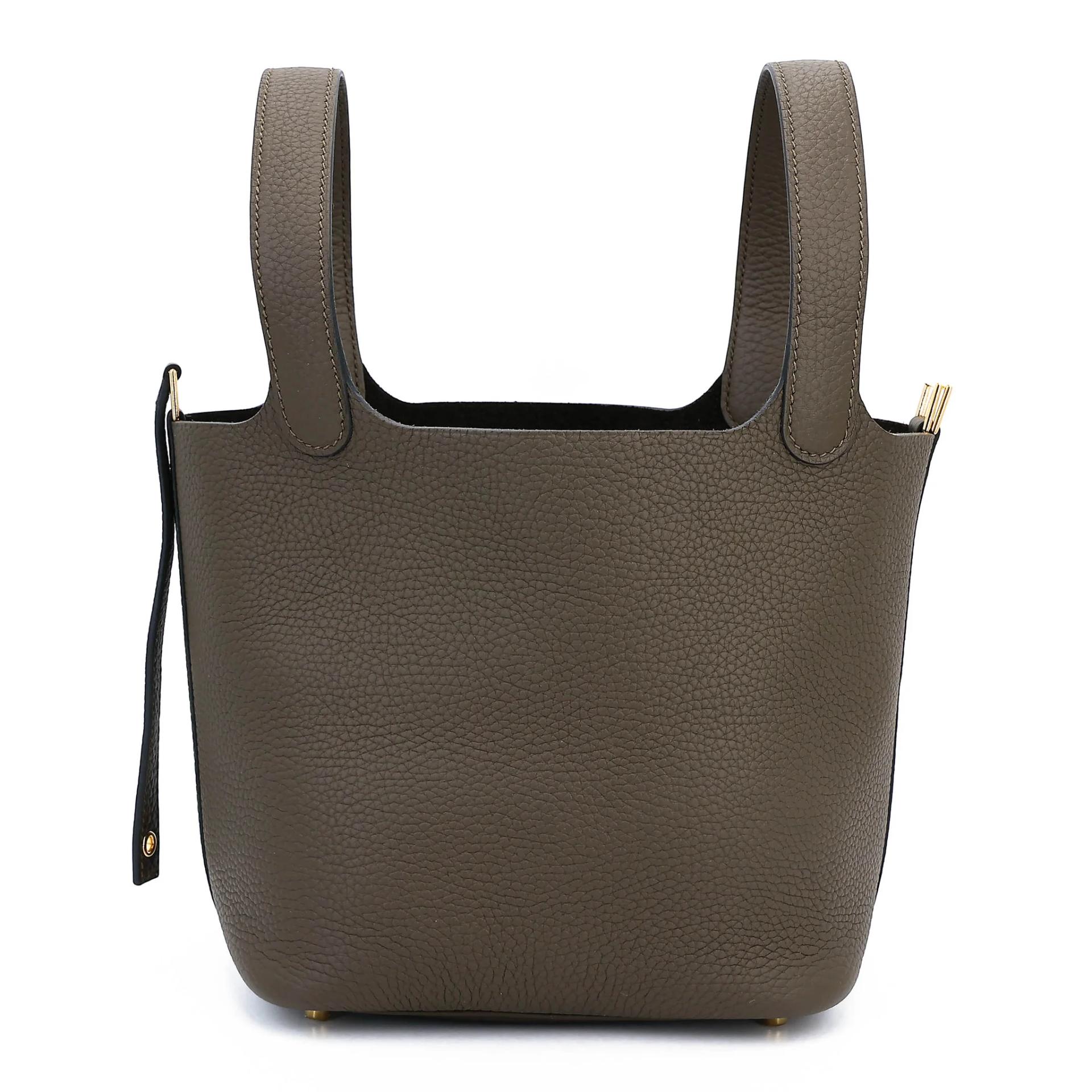 Brand New ( Rank N ) HERMÈS Picotin Lock PM Vert Loden (V8) Clemence Gold hardware G (2026) - 5