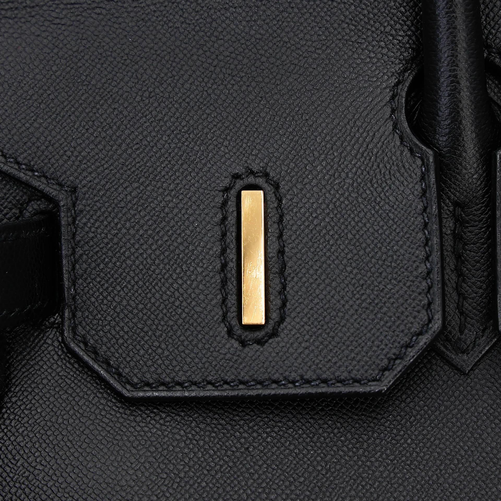 Very Good ( Rank A) HERMÈS Birkin 30 Sellier Noir (89) Madame Gold hardware D (2019) - 19
