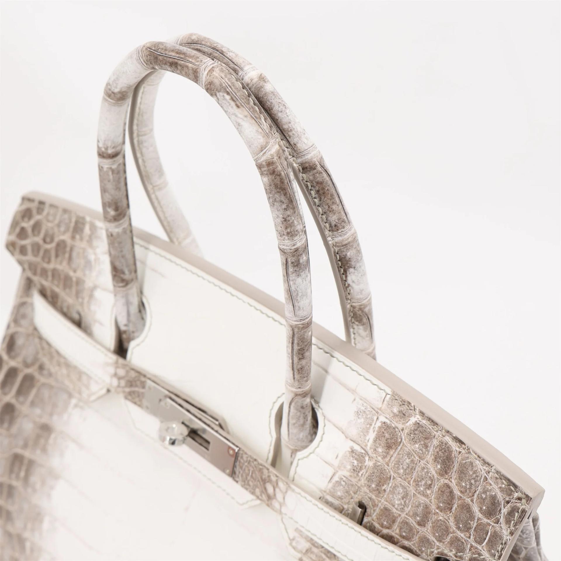 Brand New ( Rank N ) HERMÈS Limited Edition Birkin 30 Himalaya Himalaya Matte Niloticus Crocodile Palladium hardware K (2025) - 3