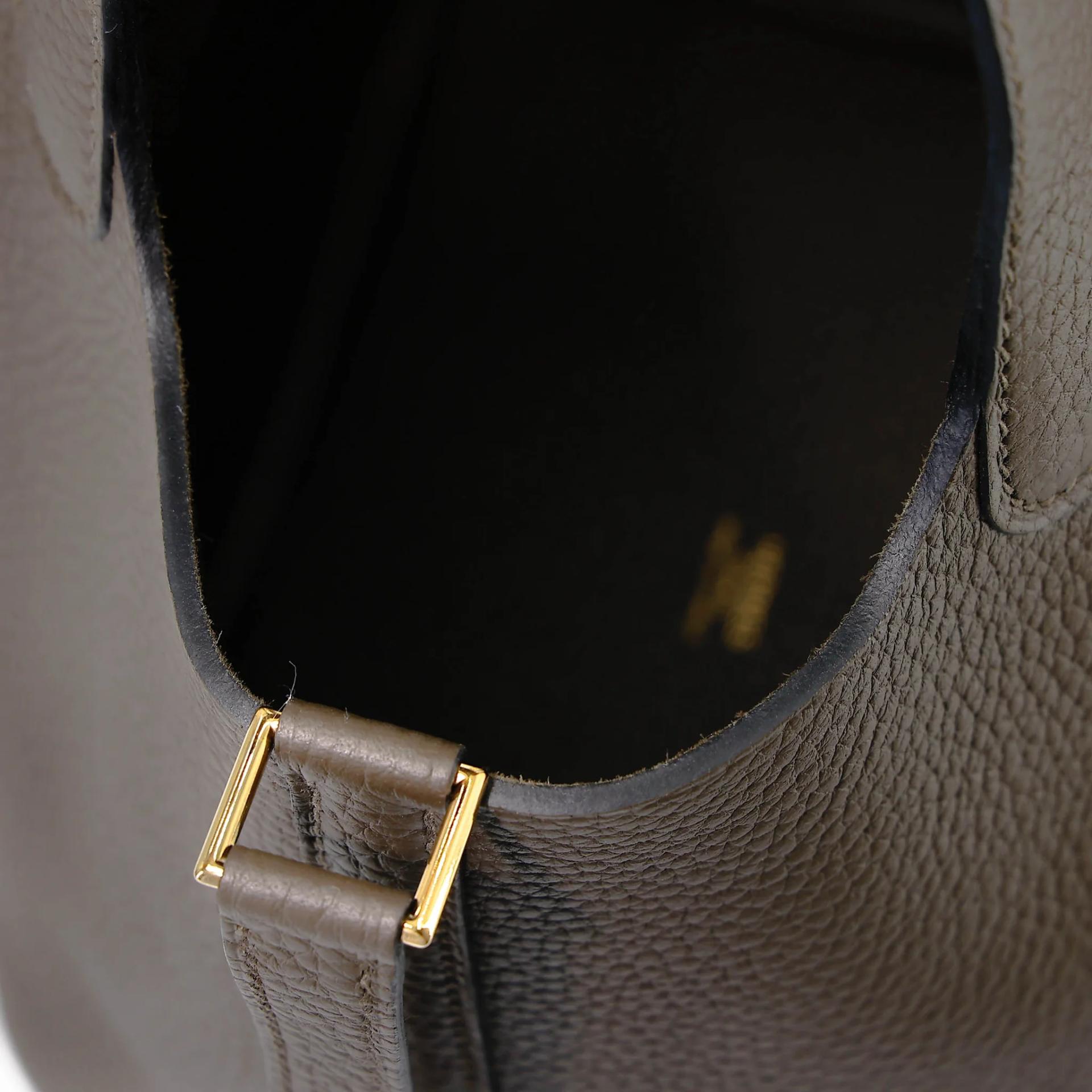 Brand New ( Rank N ) HERMÈS Picotin Lock PM Vert Loden (V8) Clemence Gold hardware G (2026) - 13
