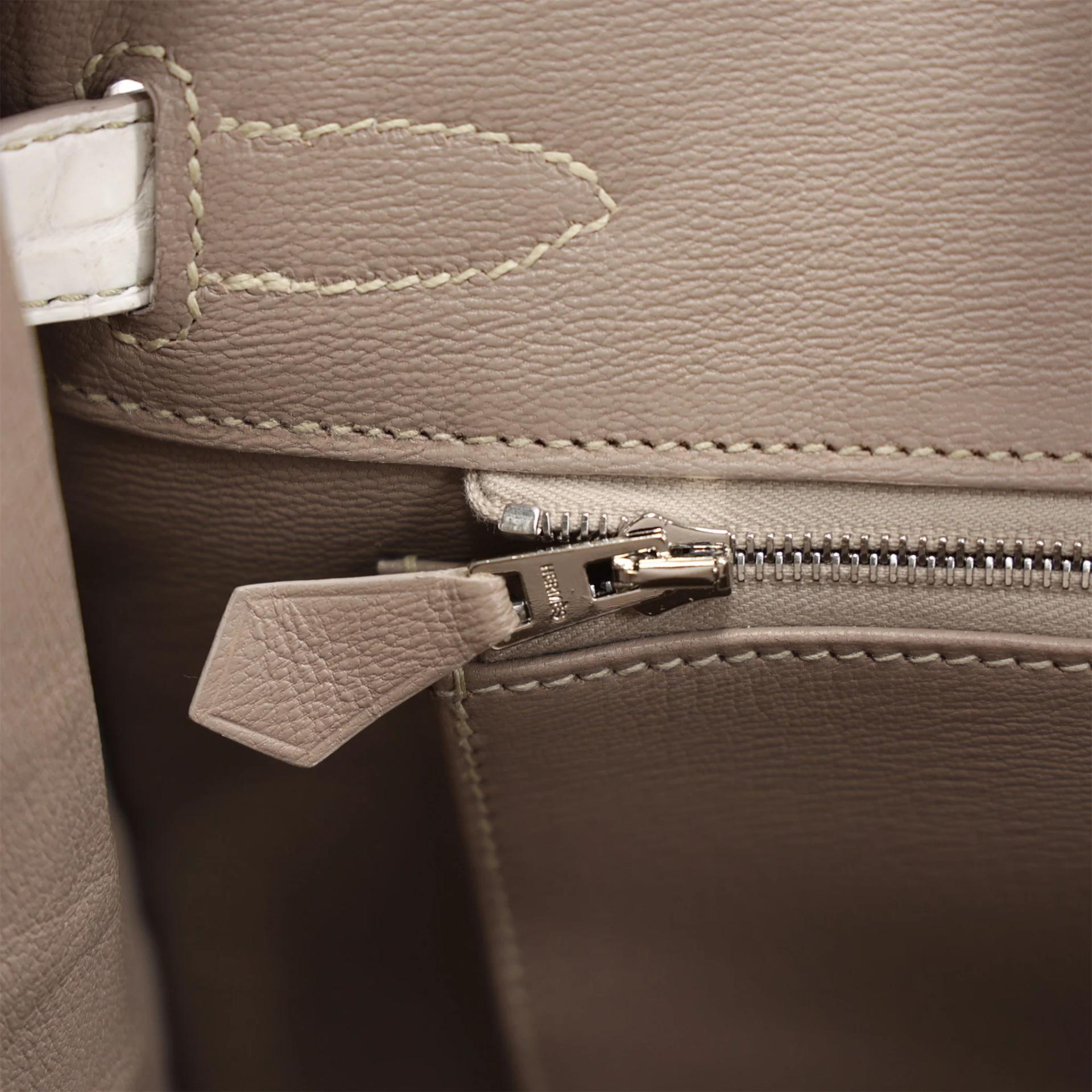 Brand New ( Rank N ) HERMÈS Limited Edition Birkin 30 Himalaya Himalaya Matte Niloticus Crocodile Palladium hardware K (2025) - 14