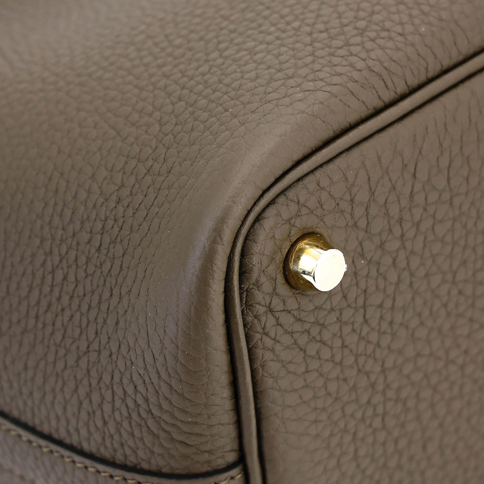 Brand New ( Rank N ) HERMÈS Picotin Lock PM Vert Loden (V8) Clemence Gold hardware G (2026) - 10