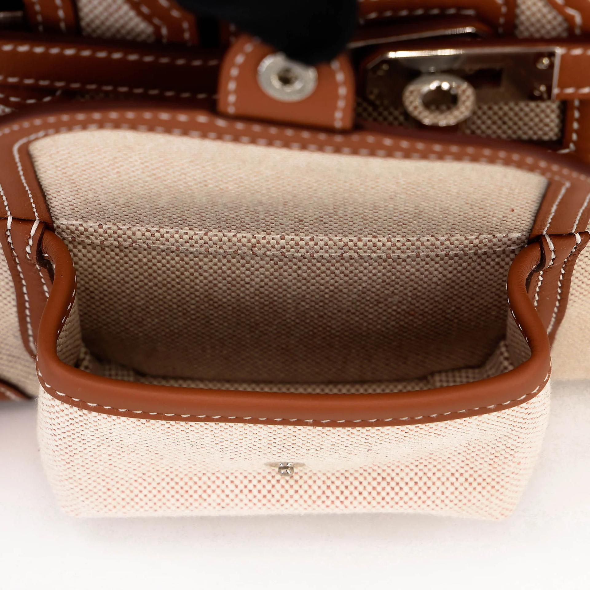 Brand New ( Rank N ) HERMÈS Limited Edition Birkin Cargo 25 Gold (37) Toile H canvas Swift Palladium hardware G (2026) - 11