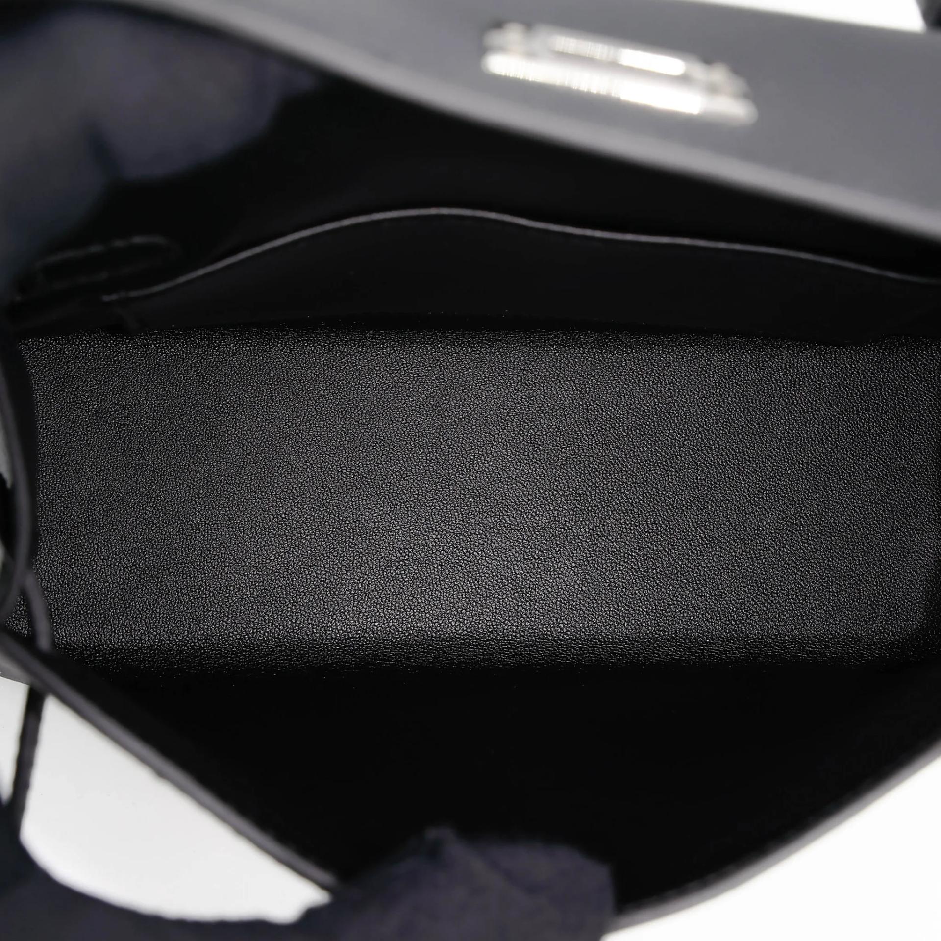 Brand New ( Rank N ) HERMÈS Mini Kelly II Noir (89) Epsom Palladium hardware G (2026) - 17