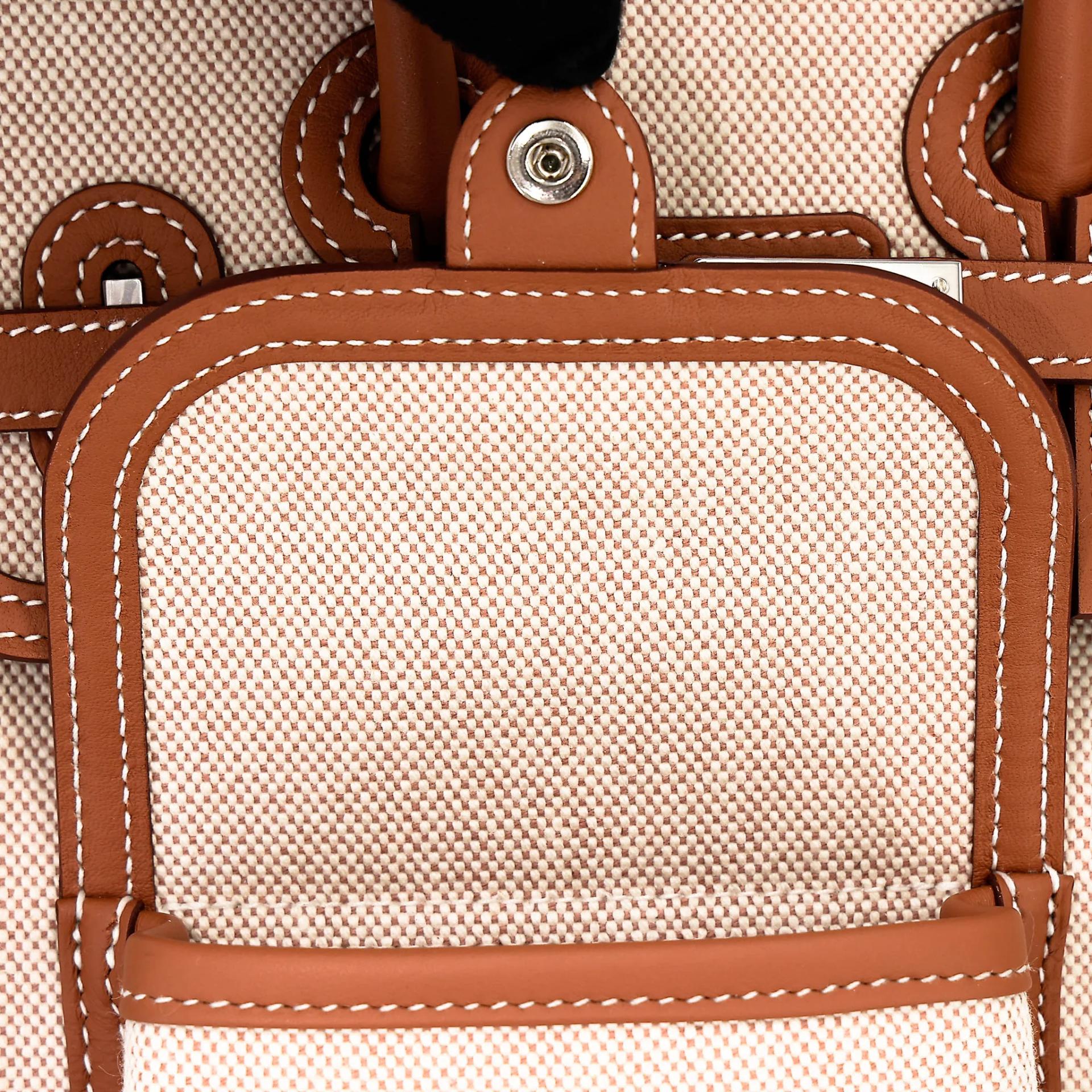 Brand New ( Rank N ) HERMÈS Limited Edition Birkin Cargo 25 Gold (37) Toile H canvas Swift Palladium hardware G (2026) - 10
