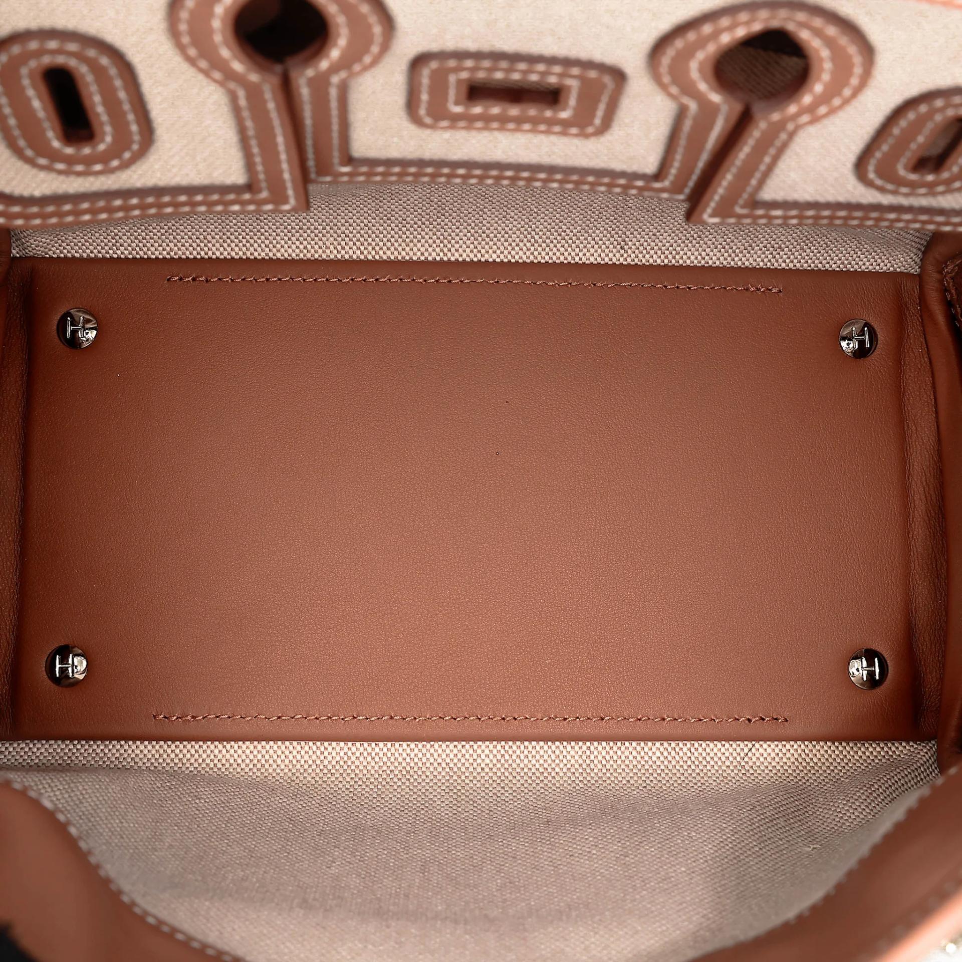Brand New ( Rank N ) HERMÈS Limited Edition Birkin Cargo 25 Gold (37) Toile H canvas Swift Palladium hardware G (2026) - 22