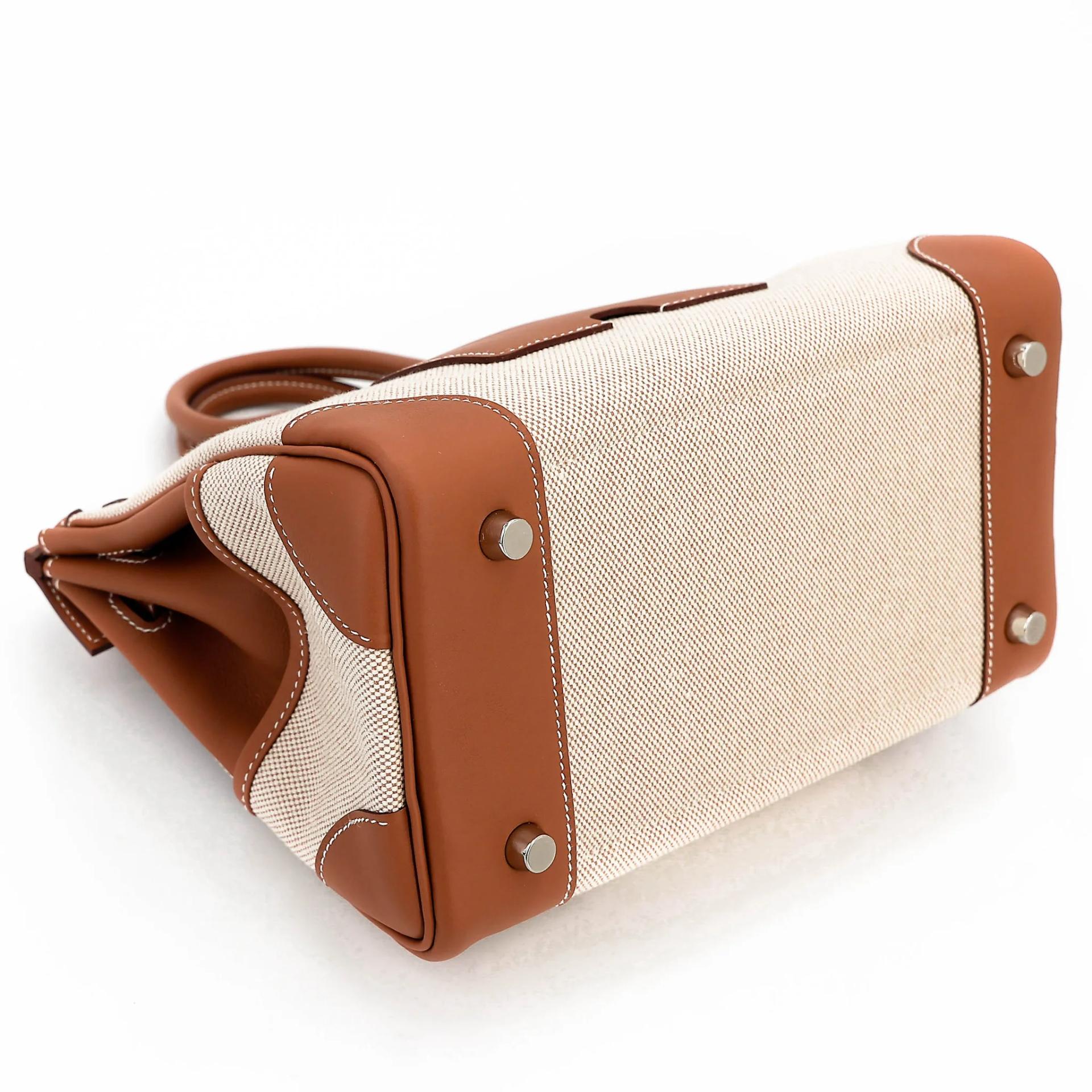 Brand New ( Rank N ) HERMÈS Limited Edition Birkin Cargo 25 Gold (37) Toile H canvas Swift Palladium hardware G (2026) - 7
