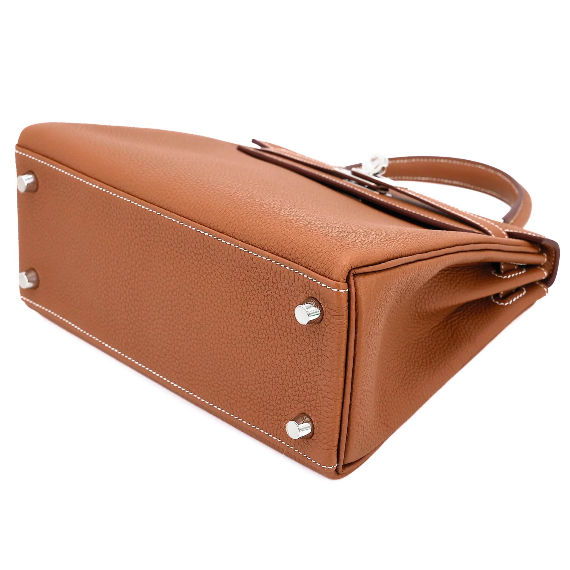 Brand New ( Rank N ) HERMÈS Kelly 25 Gold (37) Togo Palladium hardware G (2026) - 4