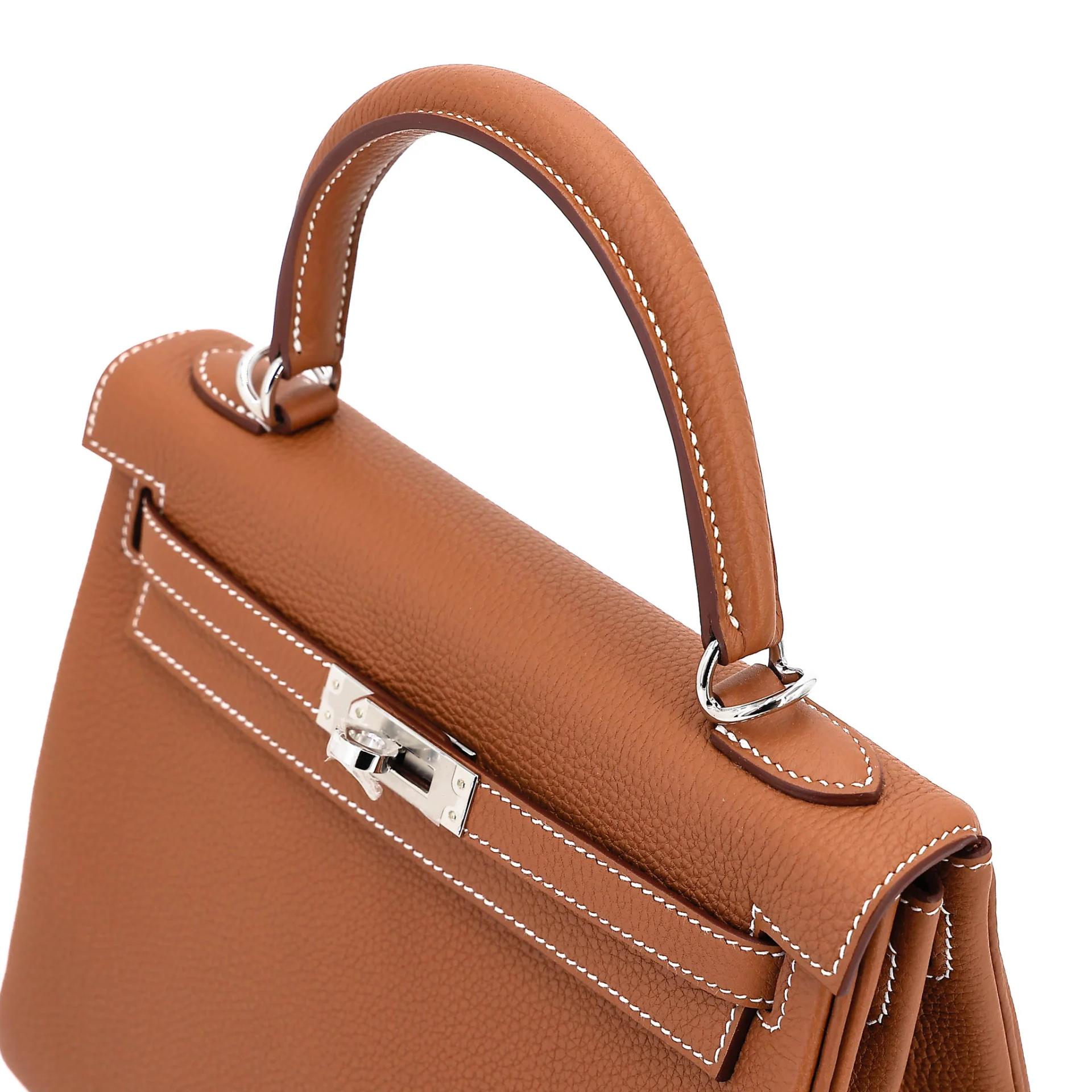 Brand New ( Rank N ) HERMÈS Kelly 25 Gold (37) Togo Palladium hardware G (2026) - 3