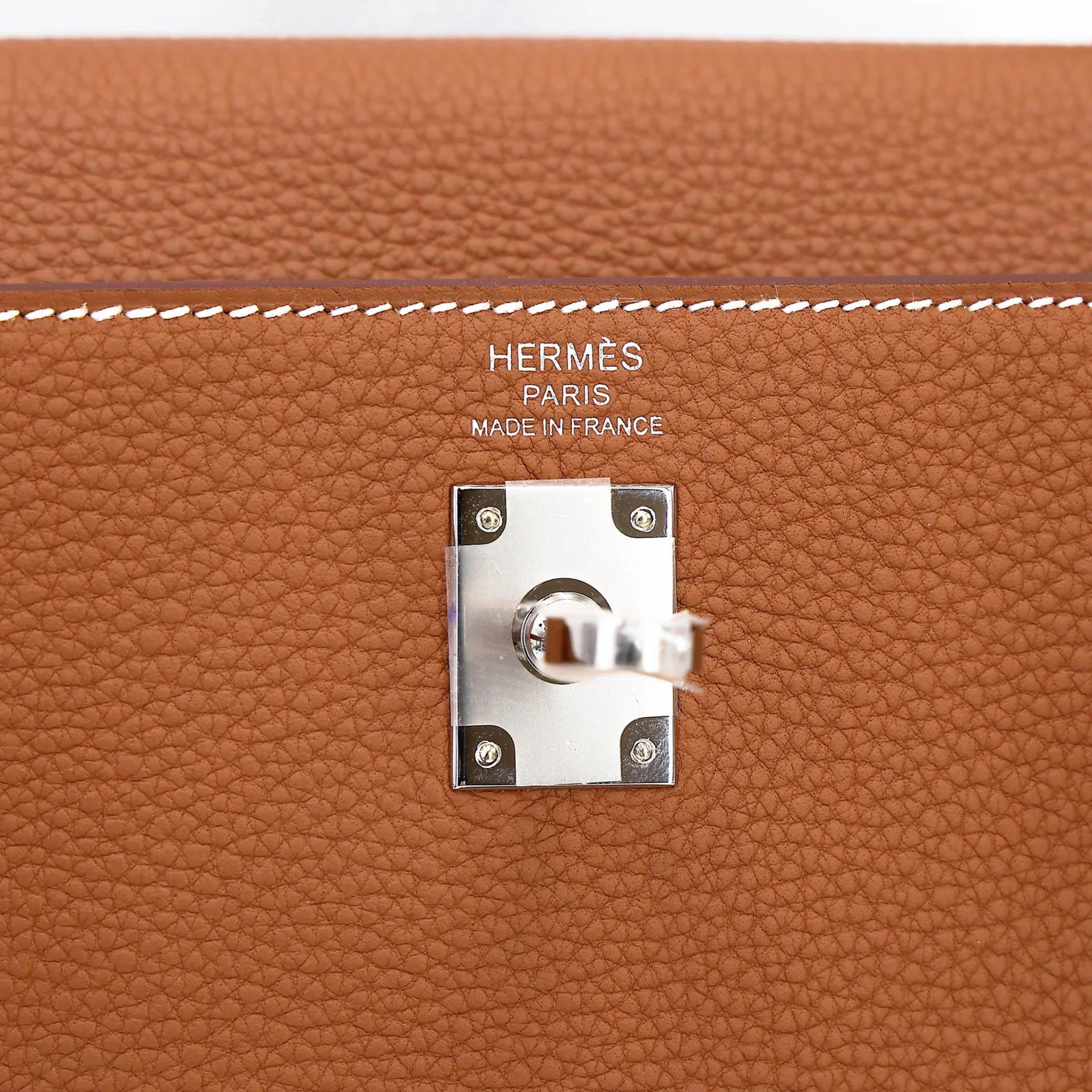 Brand New ( Rank N ) HERMÈS Kelly 25 Gold (37) Togo Palladium hardware G (2026) - 13