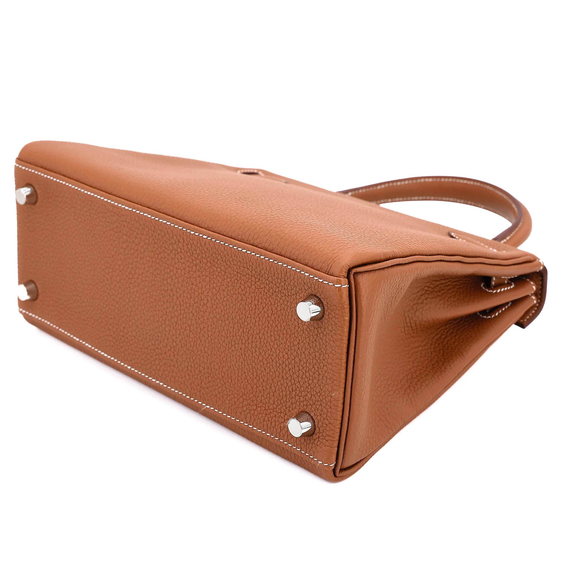 Brand New ( Rank N ) HERMÈS Kelly 25 Gold (37) Togo Palladium hardware G (2026) - 6