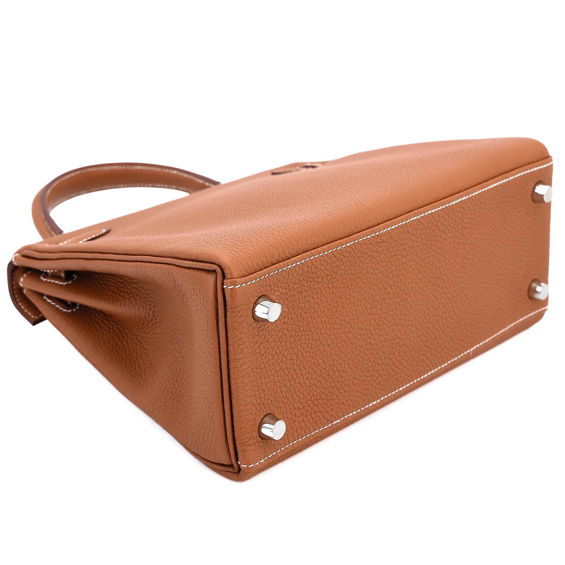 Brand New ( Rank N ) HERMÈS Kelly 25 Gold (37) Togo Palladium hardware G (2026) - 7