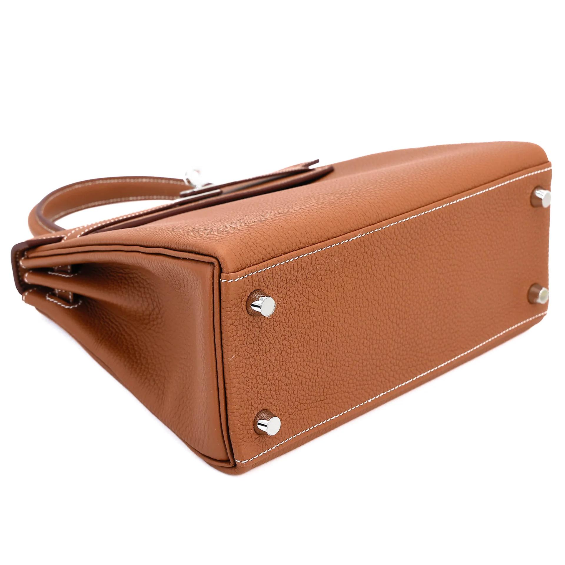 Brand New ( Rank N ) HERMÈS Kelly 25 Gold (37) Togo Palladium hardware G (2026) - 5
