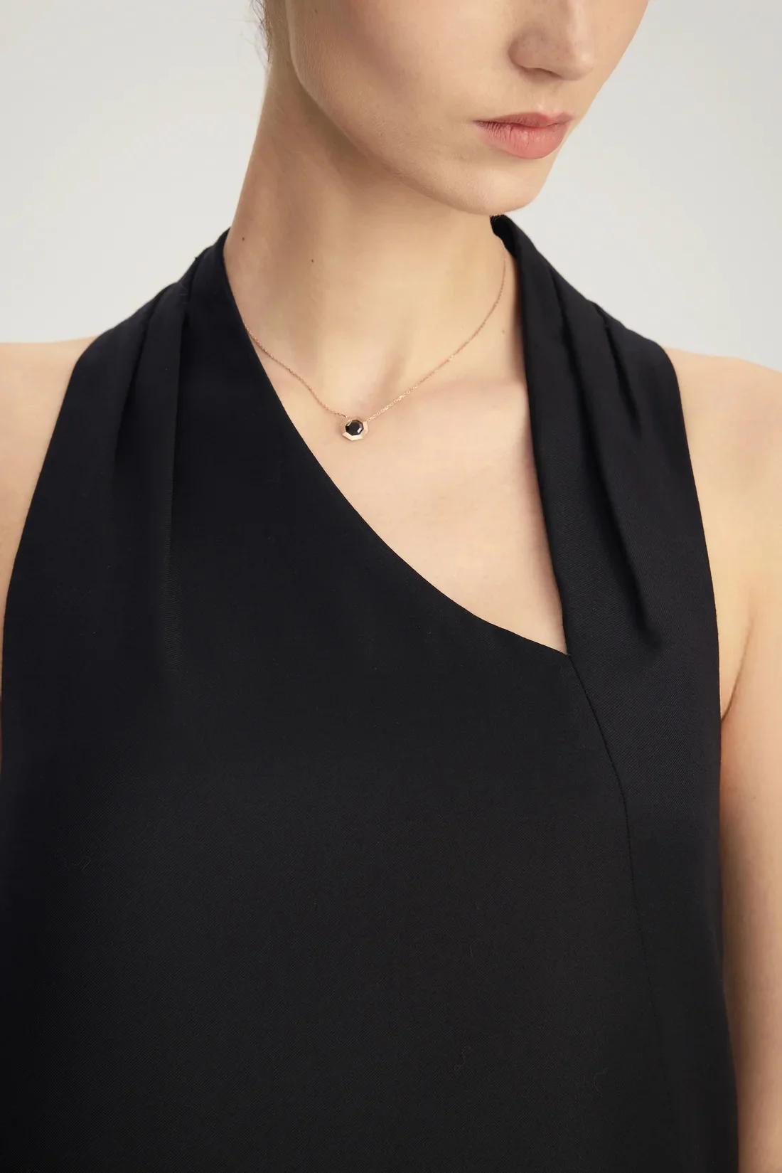 Brand New ( Rank N ) Mira Four Seasons Wool Asymmetric Halter Dress (EU 34) - 4