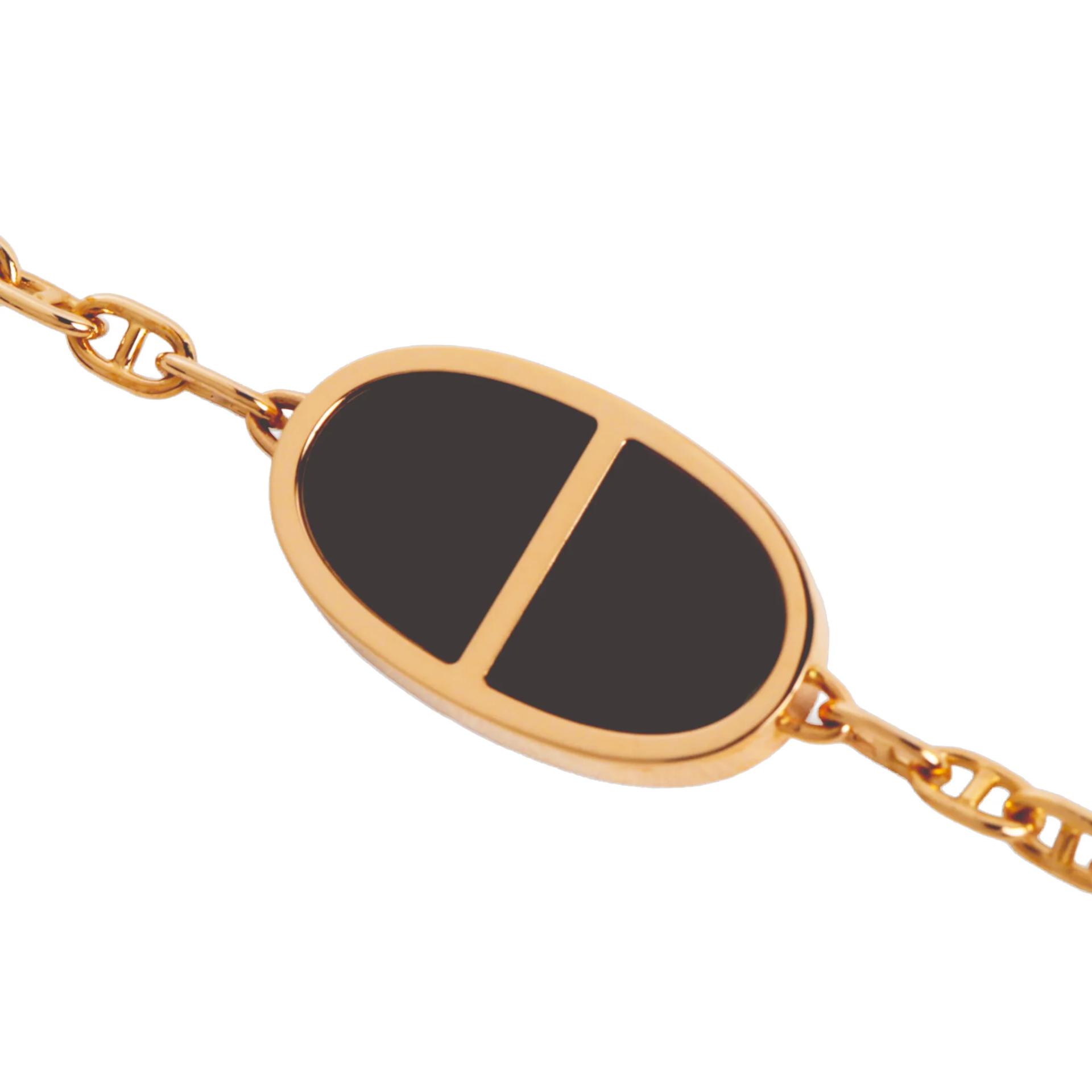 Unused ( Rank NS ) HERMÈS Chaine d'ancre Verso bracelet 18K Rose Gold Diamond - 4