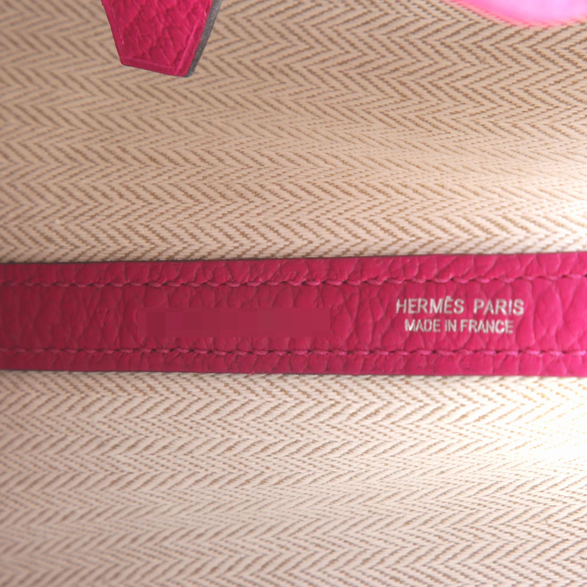 Unused ( Rank NS ) HERMÈS Garden Party TPM Rose Purple (L3) Negonda Palladium hardware Y (2020) - 11