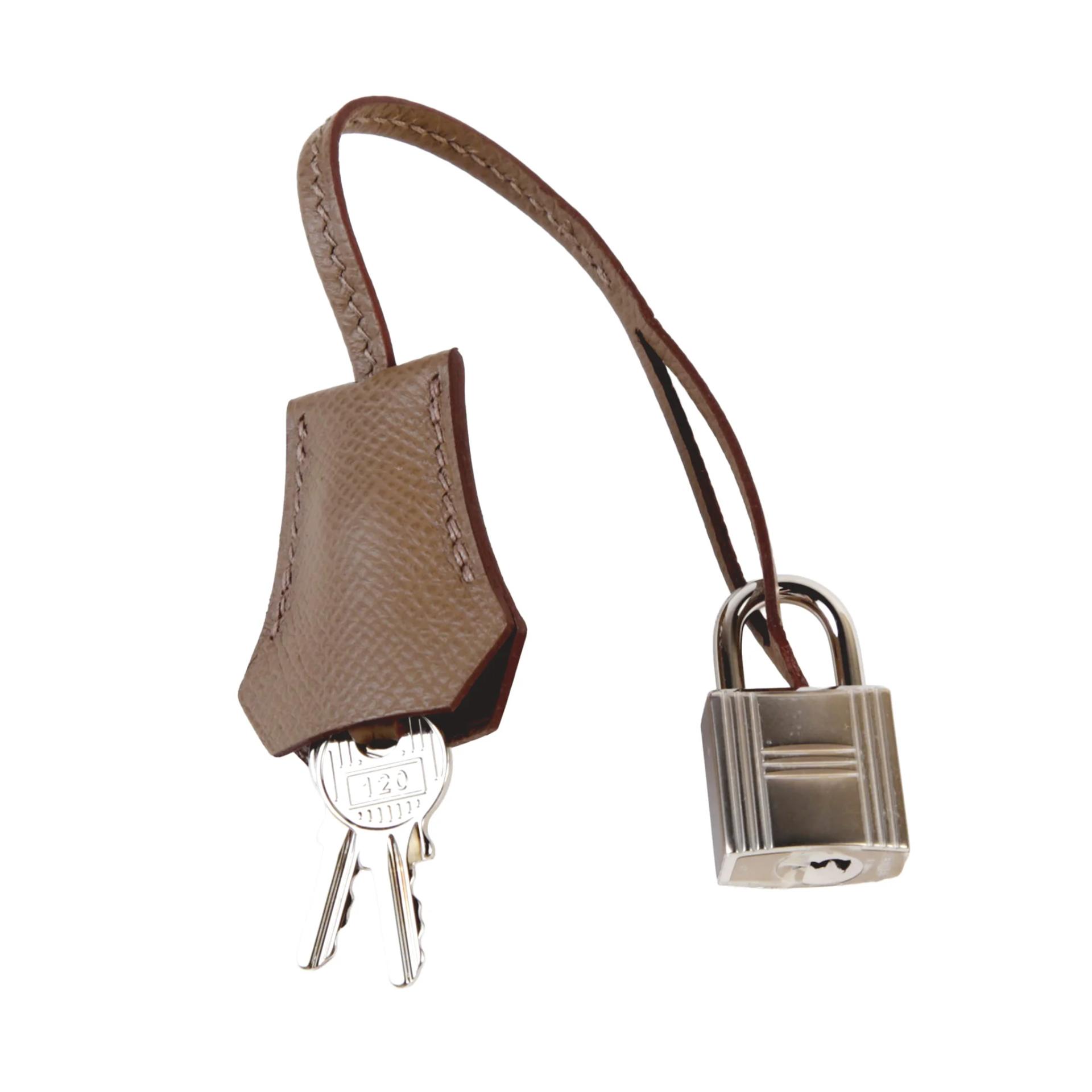 Very Good ( Rank A) HERMÈS Birkin 25 Etoupe (18) Gris Pale (M4) Ebene (46) Epsom Palladium hardware W (2024) - 13