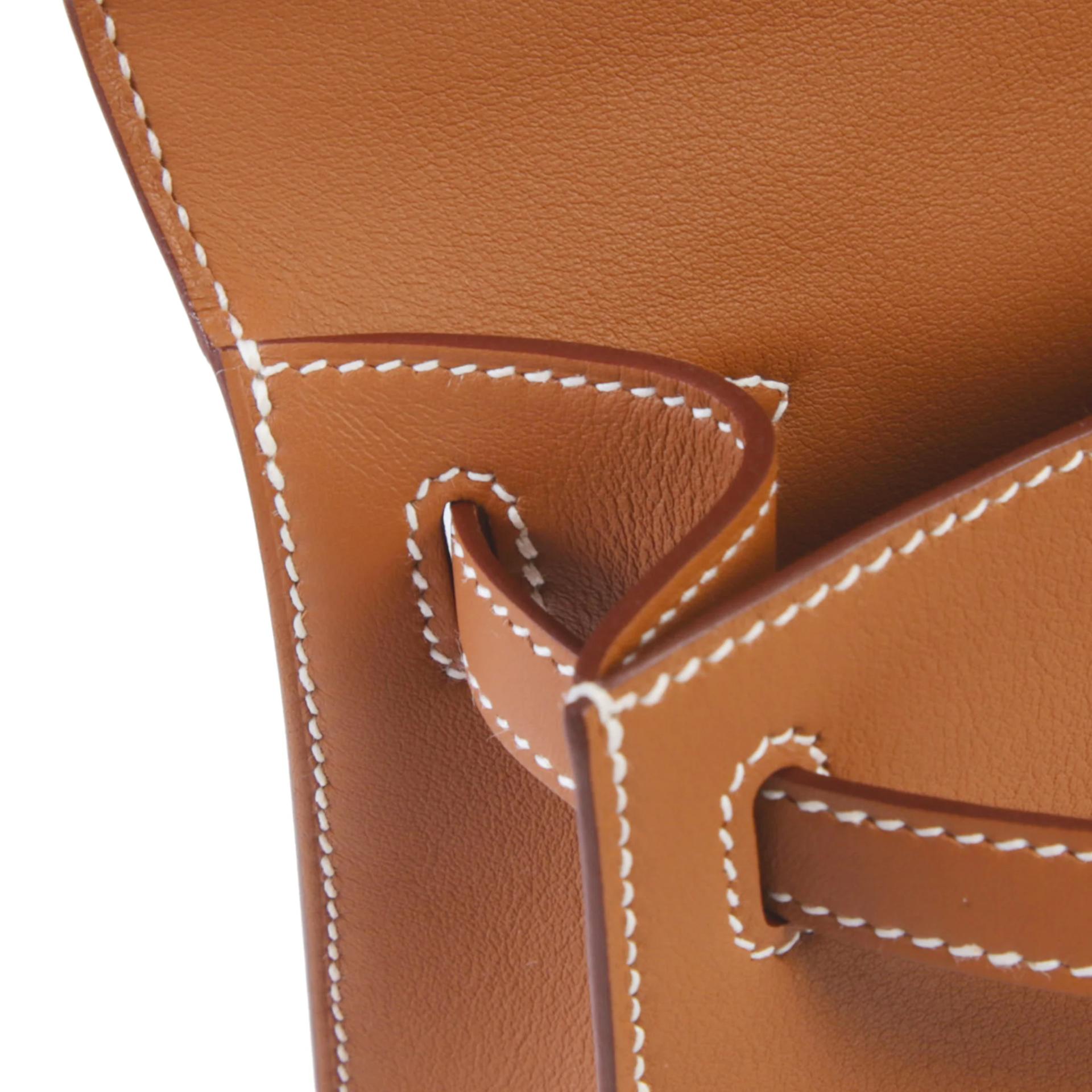 Brand New ( Rank N ) HERMÈS Kelly Pochette Gold (37) Swift Gold hardware G (2026) - 13