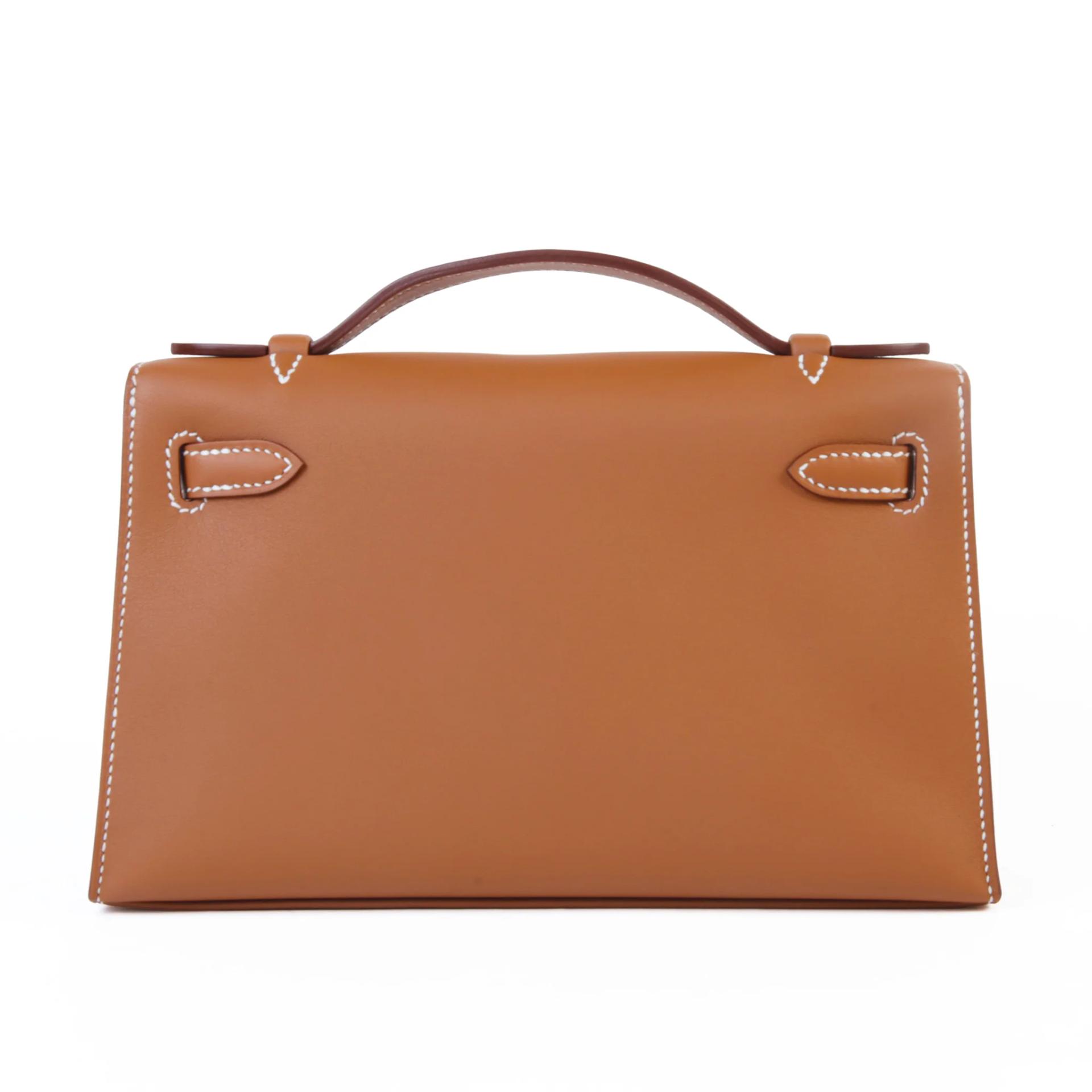 Brand New ( Rank N ) HERMÈS Kelly Pochette Gold (37) Swift Gold hardware G (2026) - 2