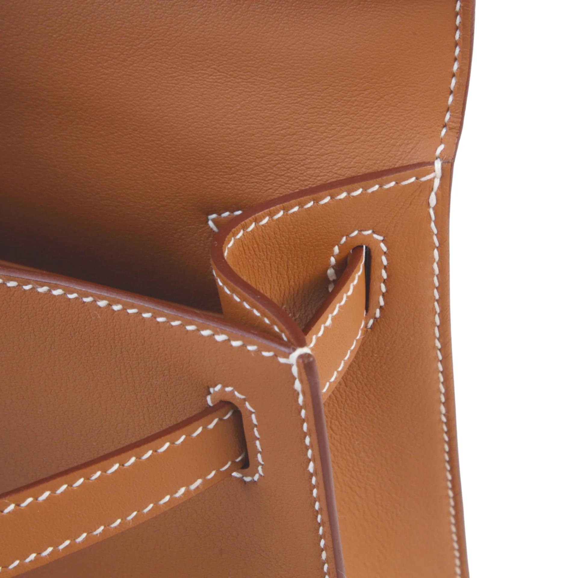 Brand New ( Rank N ) HERMÈS Kelly Pochette Gold (37) Swift Gold hardware G (2026) - 12